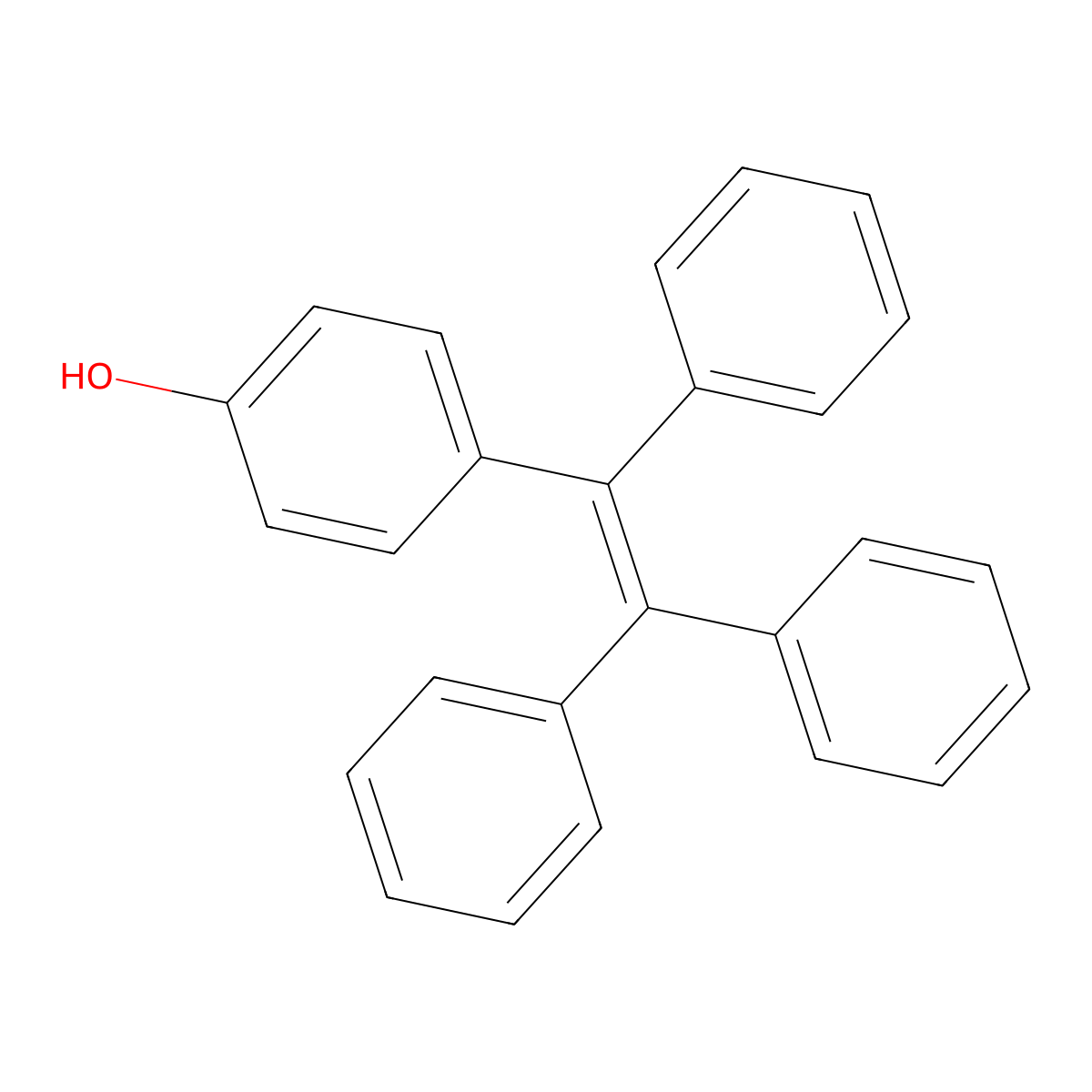 Phenol, 4-(triphenylethenyl)- molecular structure, CAS 76115-06-5