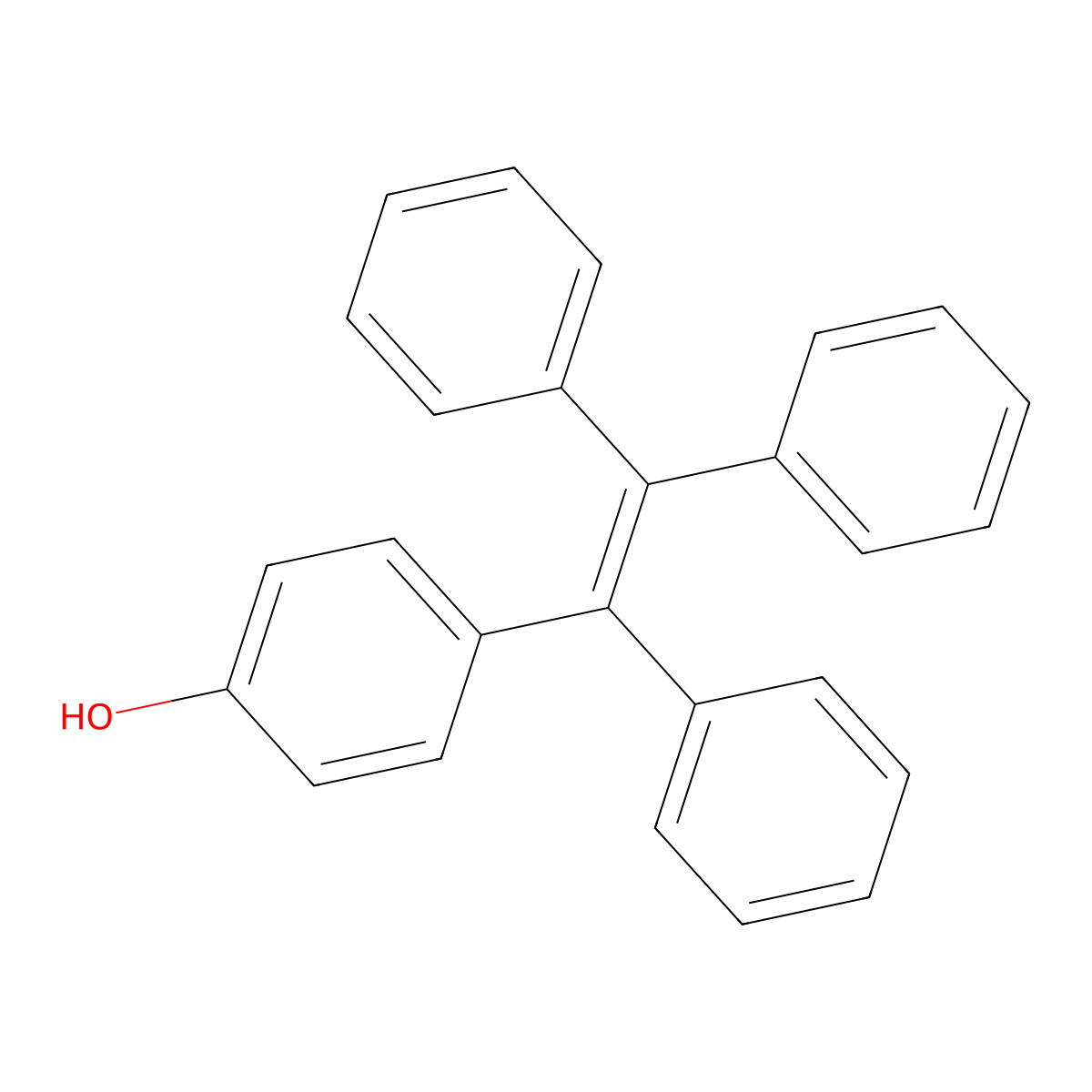 Phenol, 4-(triphenylethenyl)- molecular structure, CAS 76115-06-5