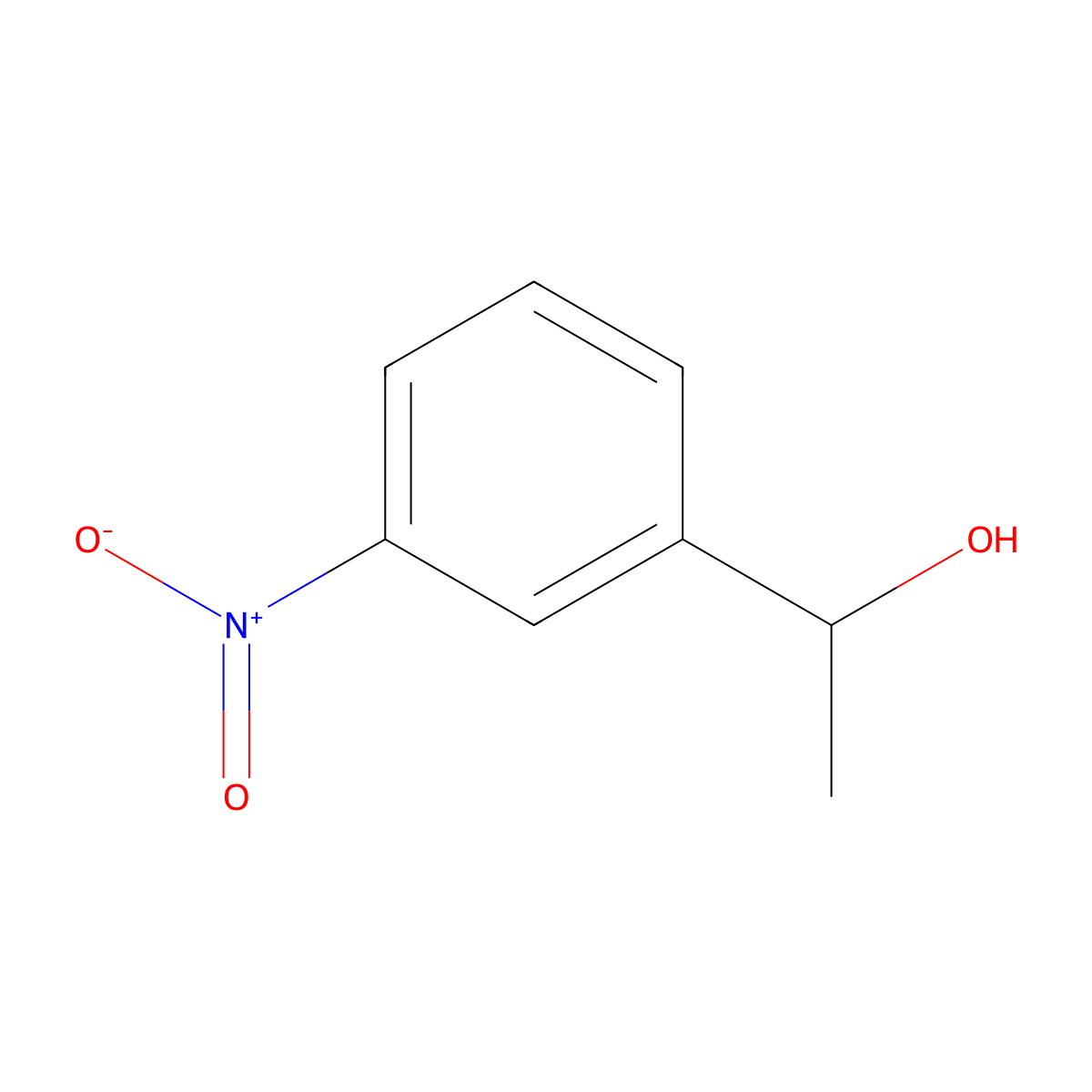 (R)-1-(3-nitrophenyl)ethanol molecular structure, CAS 76116-24-0