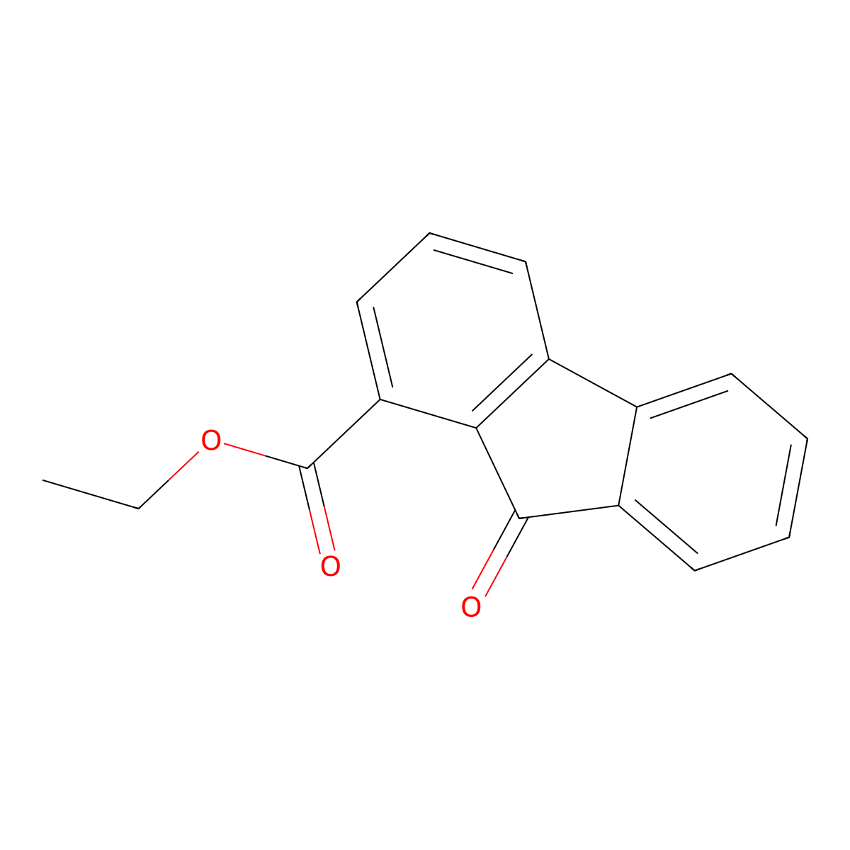 Ethyl 9-oxo-9H-fluorene-1-carboxylate molecular structure, CAS 76118-81-5
