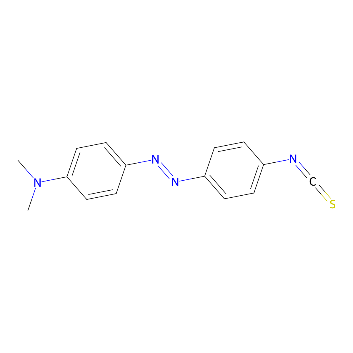 4-((4-Isothiocyanatophenyl)azo)-N,N-dimethylaniline molecular structure, CAS 7612-98-8