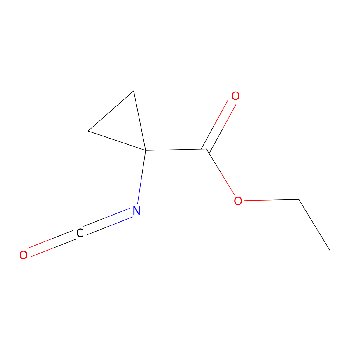 Ethyl 1-isocyanatocyclopropane-1-carboxylate molecular structure, CAS 76126-49-3