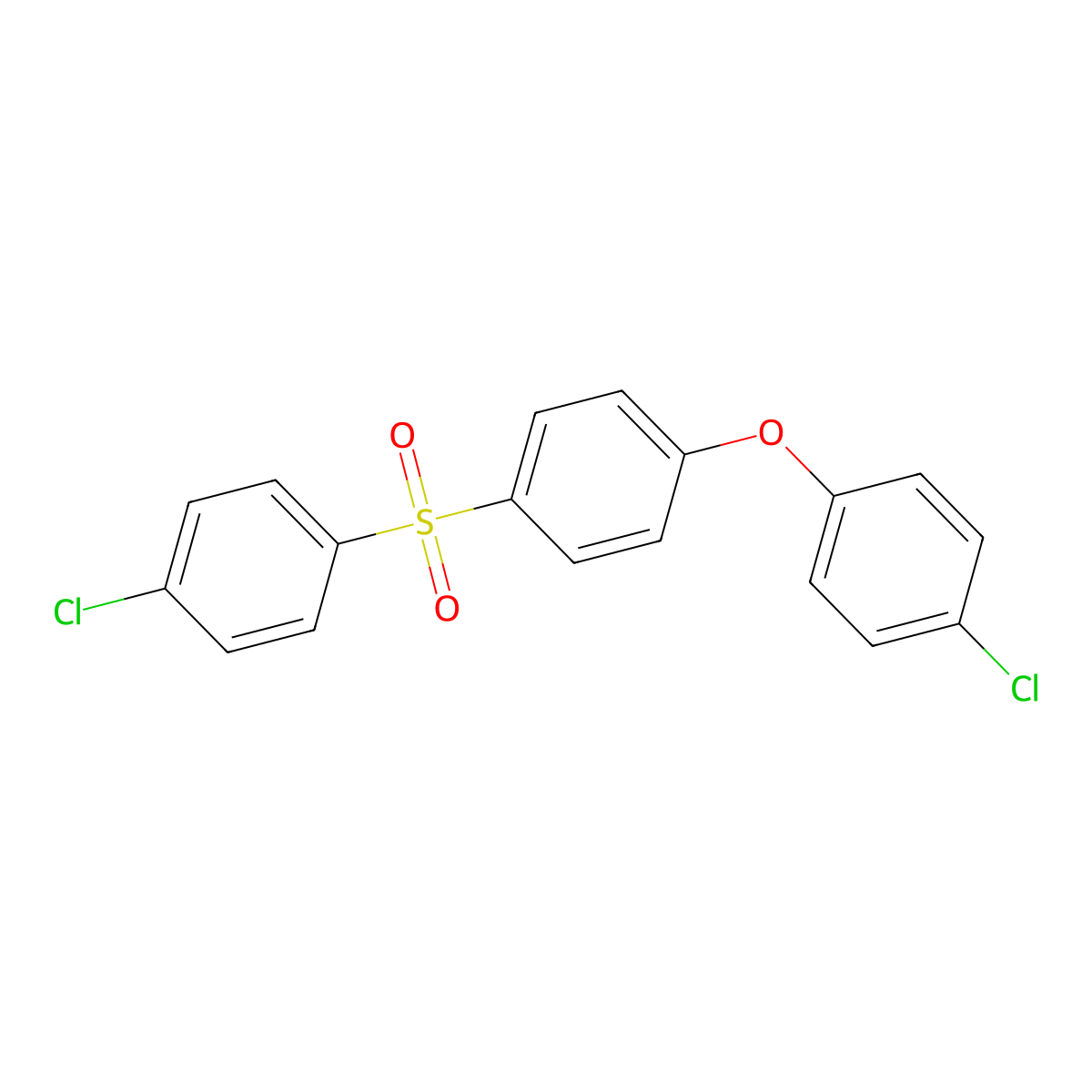Benzene, 1-(4-chlorophenoxy)-4-[(4-chlorophenyl)sulfonyl]- molecular structure, CAS 76127-98-5