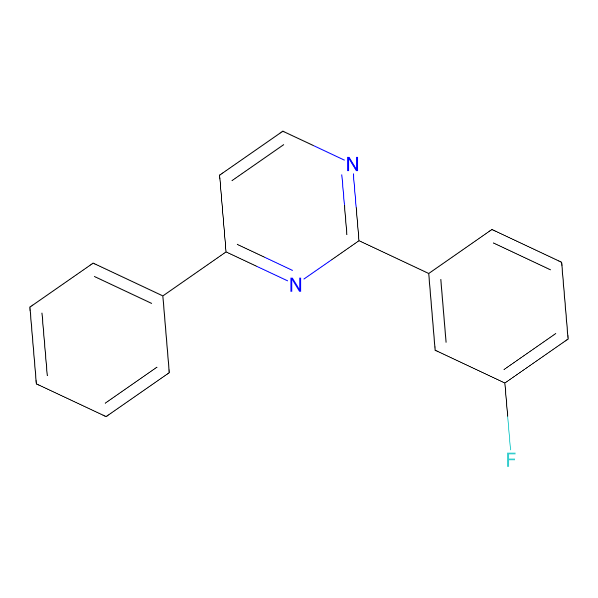 2-(3-Fluorophenyl)-4-phenylpyrimidine molecular structure, CAS 76128-68-2