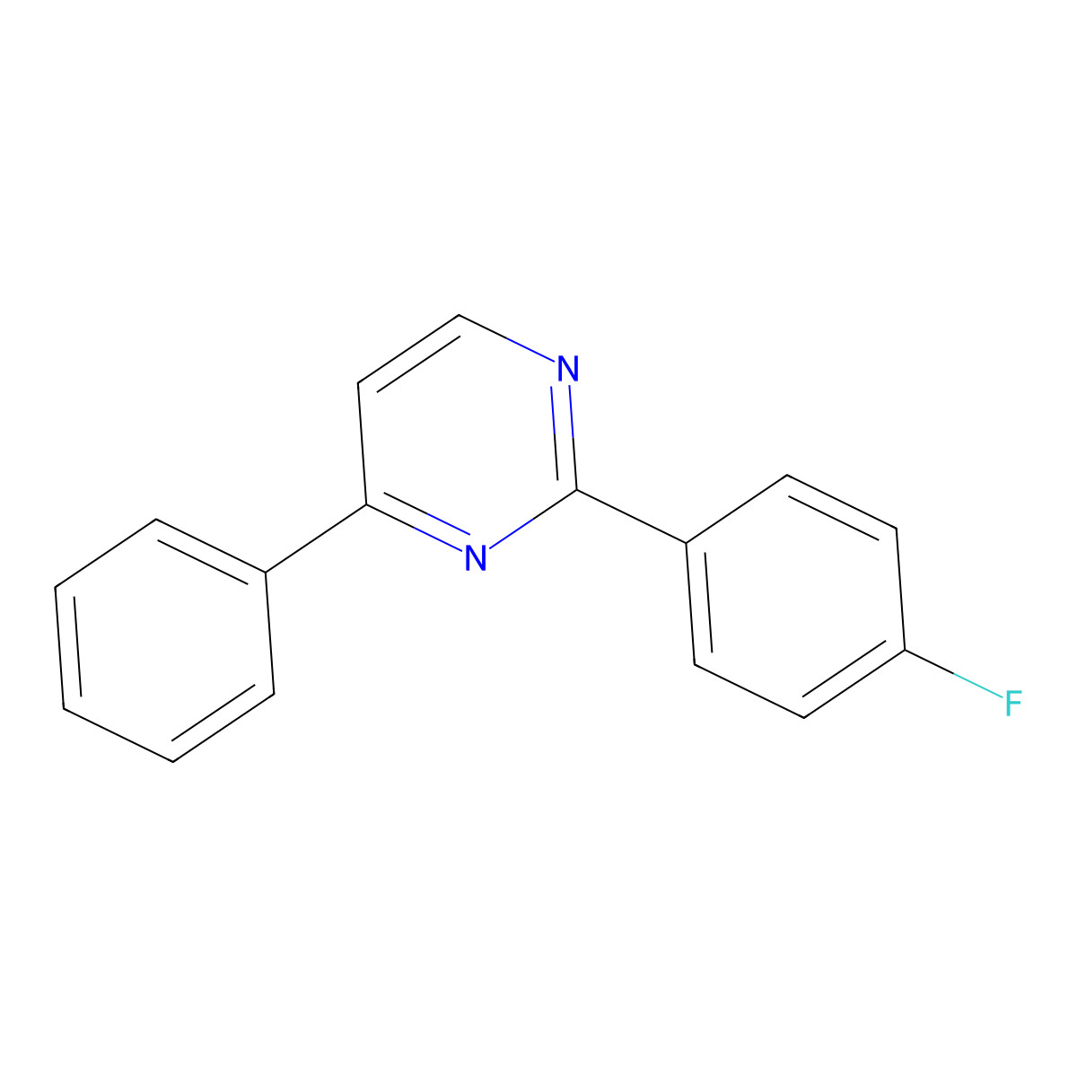 2-(4-Fluorophenyl)-4-phenylpyrimidine molecular structure, CAS 76128-69-3