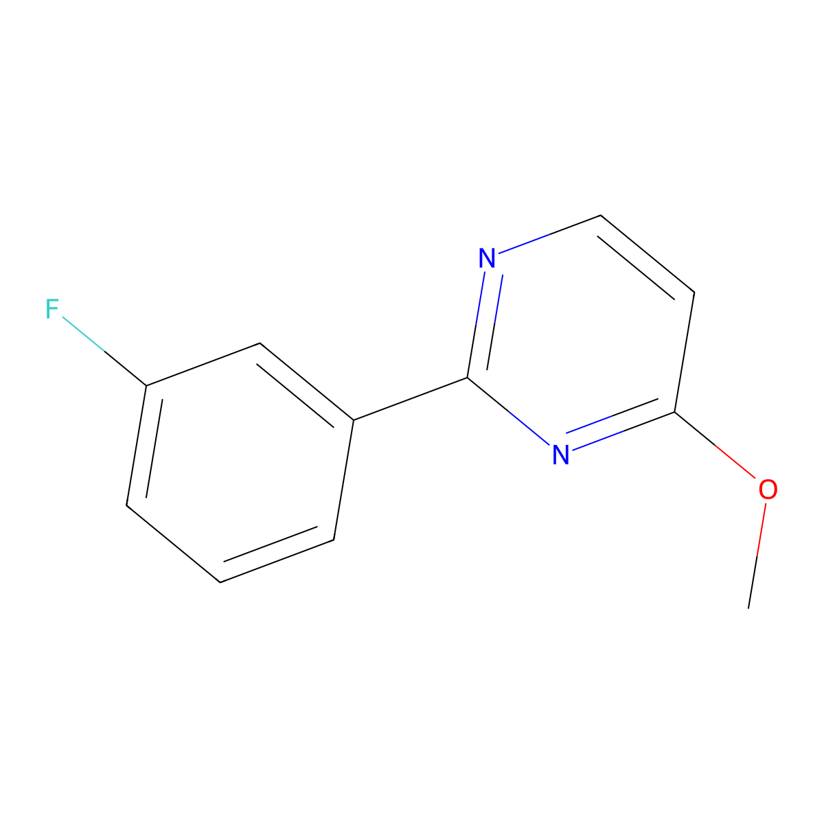 2-(3-Fluorophenyl)-4-methoxypyrimidine molecular structure, CAS 76128-74-0