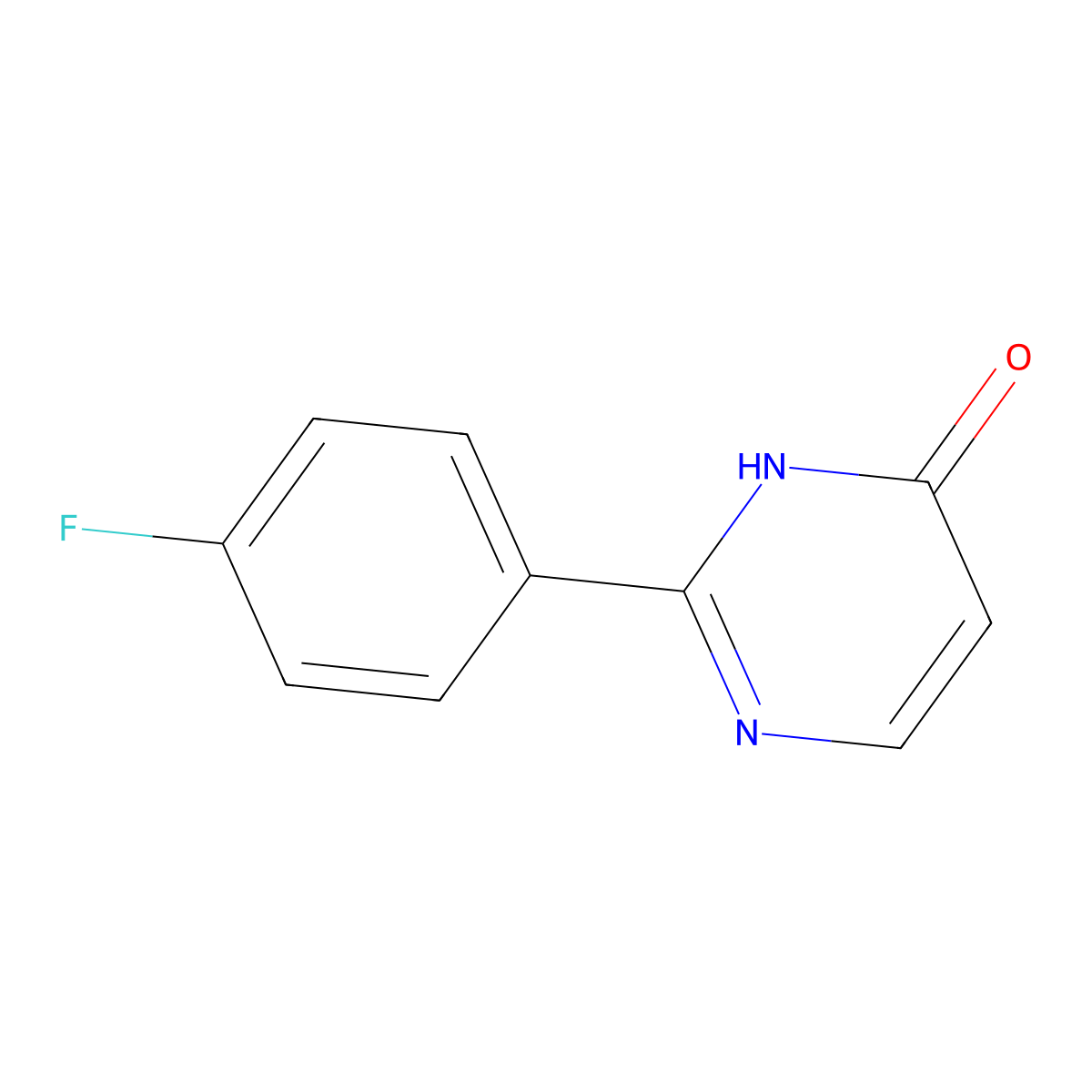 2-(4-Fluorophenyl)-4(3H)-pyrimidinone molecular structure, CAS 76128-79-5