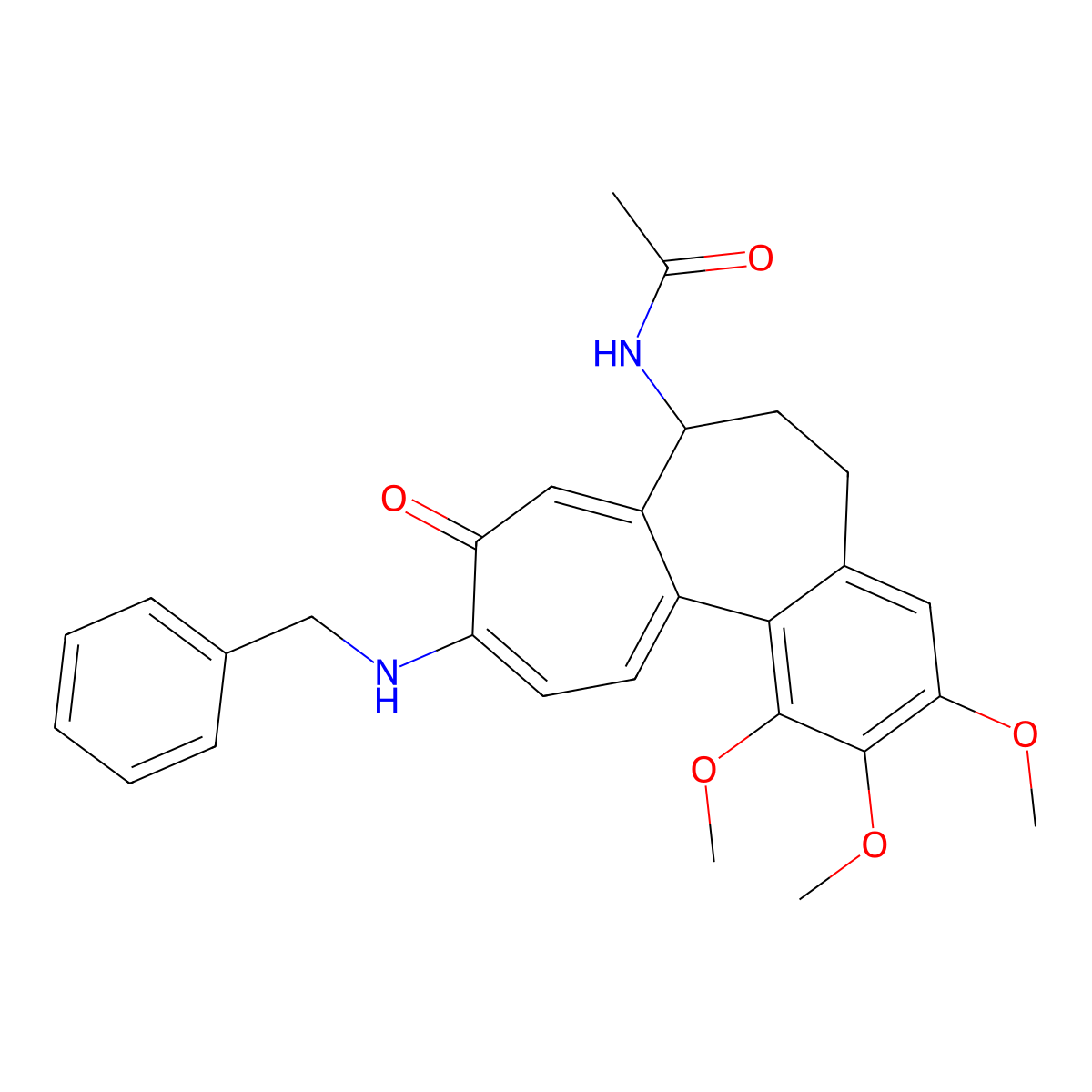 10-Benzylamino-10-demethoxycolchicine molecular structure, CAS 76129-15-2