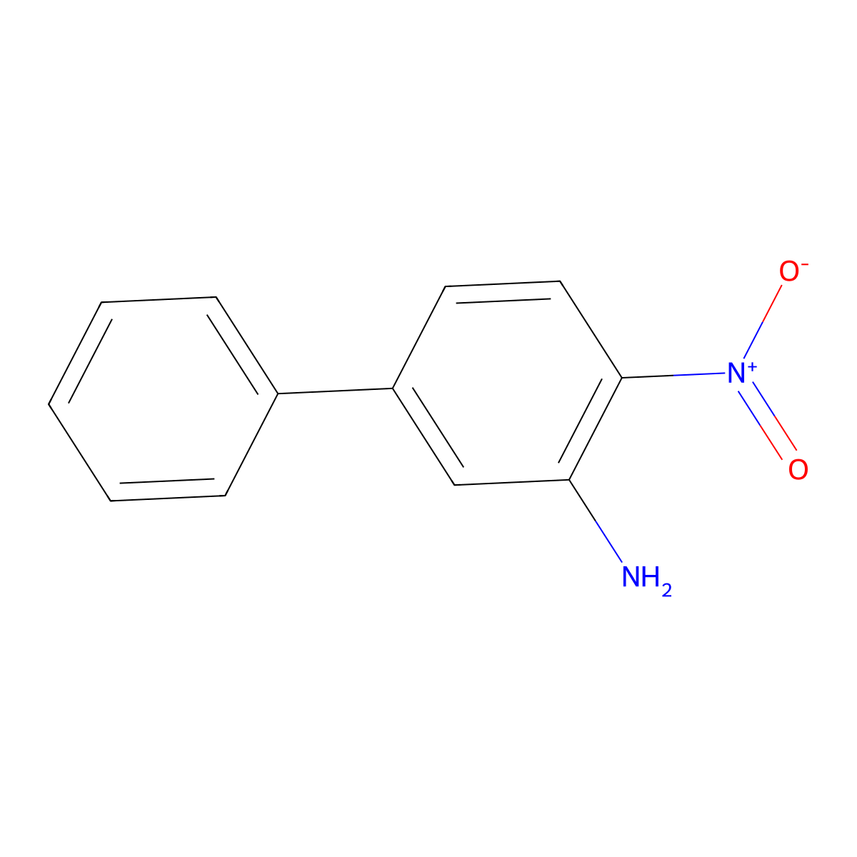 4-Nitro-[1,1'-biphenyl]-3-amine molecular structure, CAS 76129-28-7