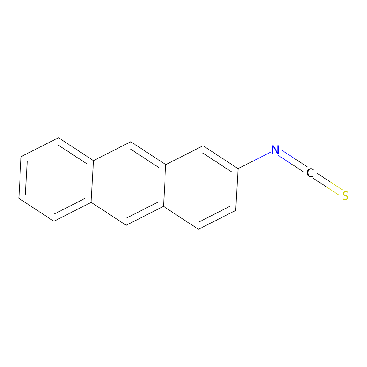 Anthracene-2-yl isothiocyanate molecular structure, CAS 7613-10-7