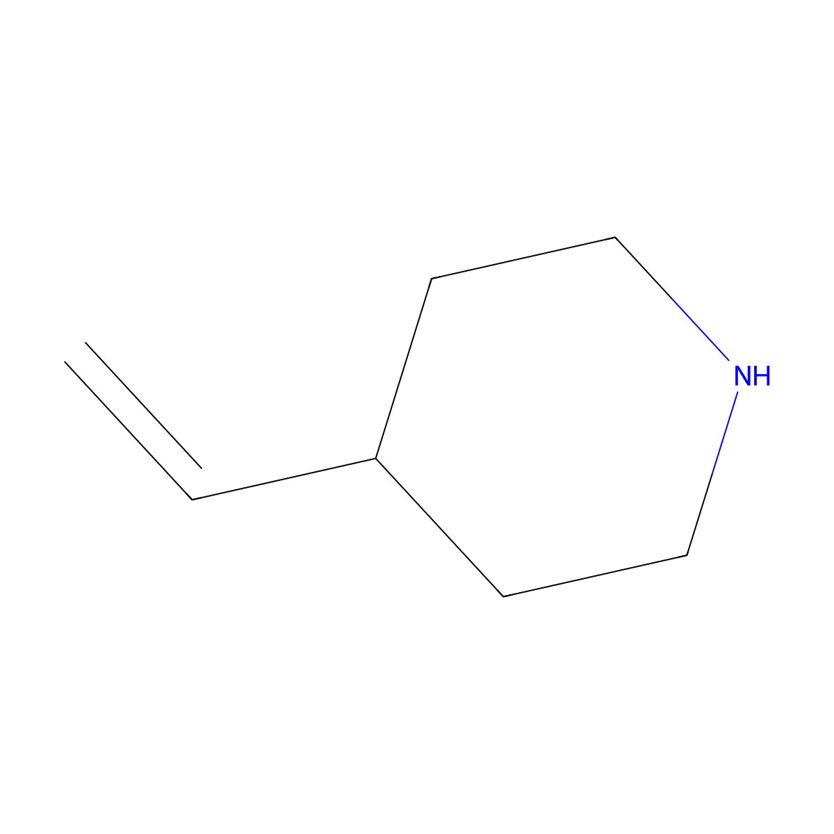 4-Ethenylpiperidine molecular structure, CAS 7613-15-2
