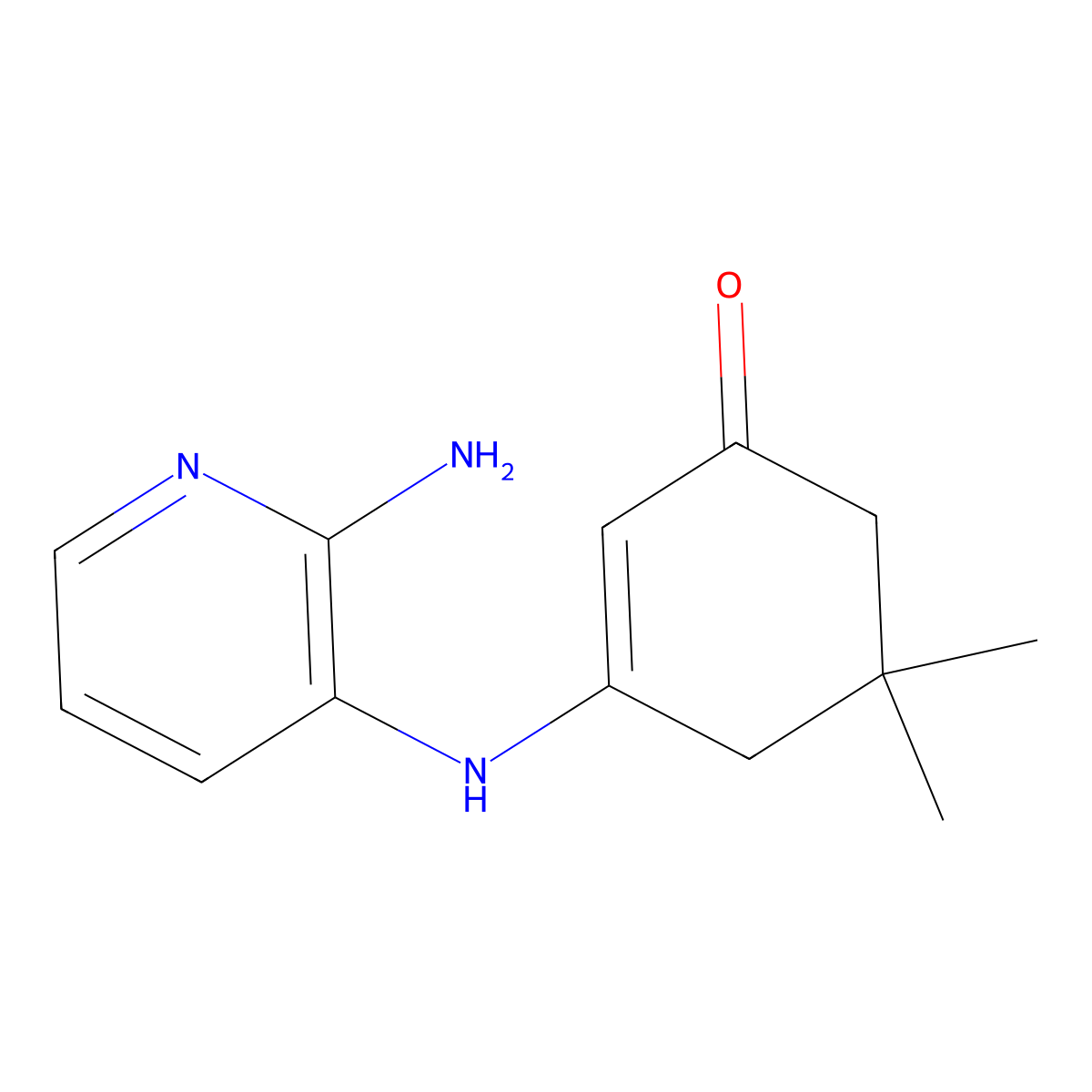 3-[(2-Amino-3-pyridinyl)amino]-5,5-dimethyl-2-cyclohexen-1-one molecular structure, CAS 76132-33-7