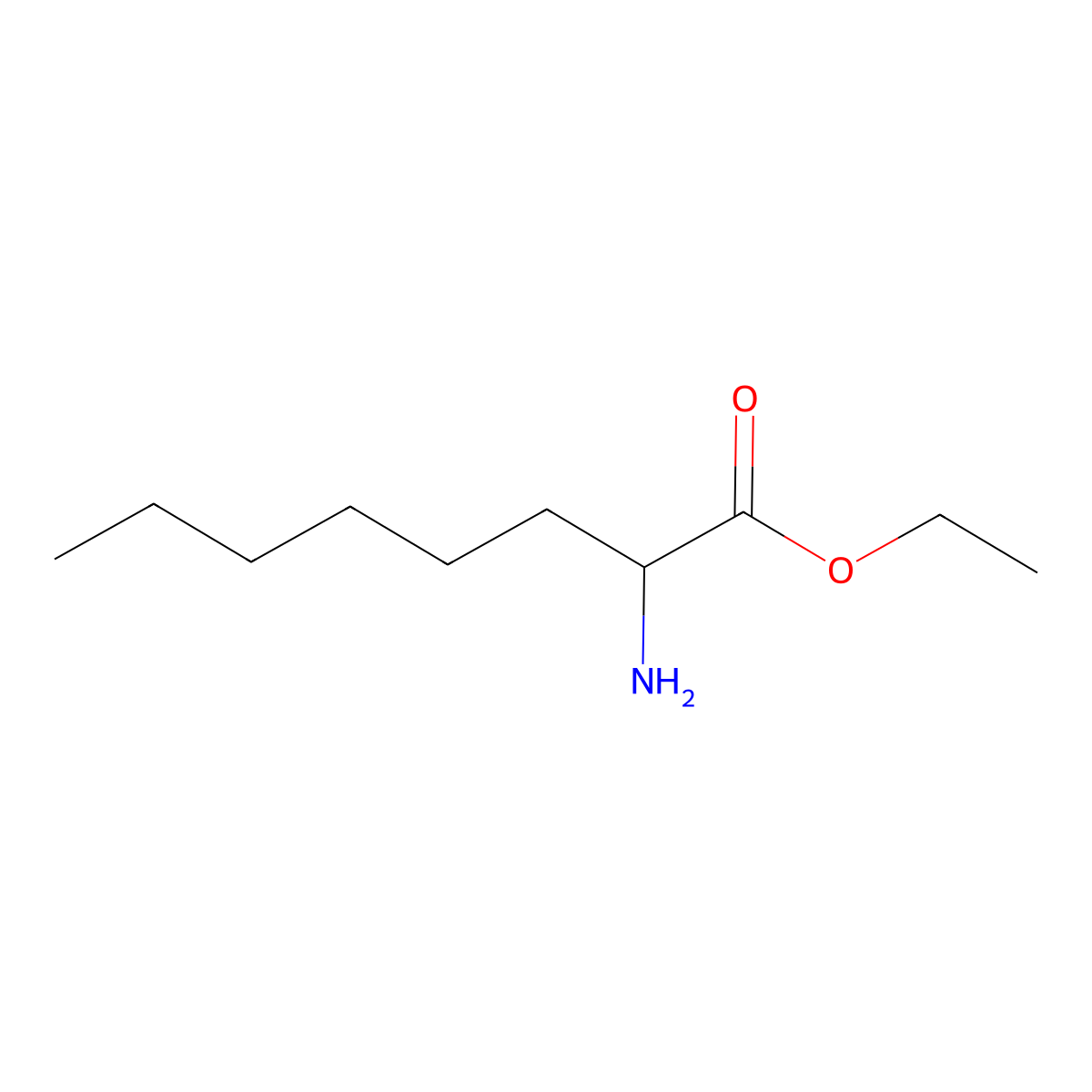 Ethyl 2-aminooctanoate molecular structure, CAS 761343-79-7