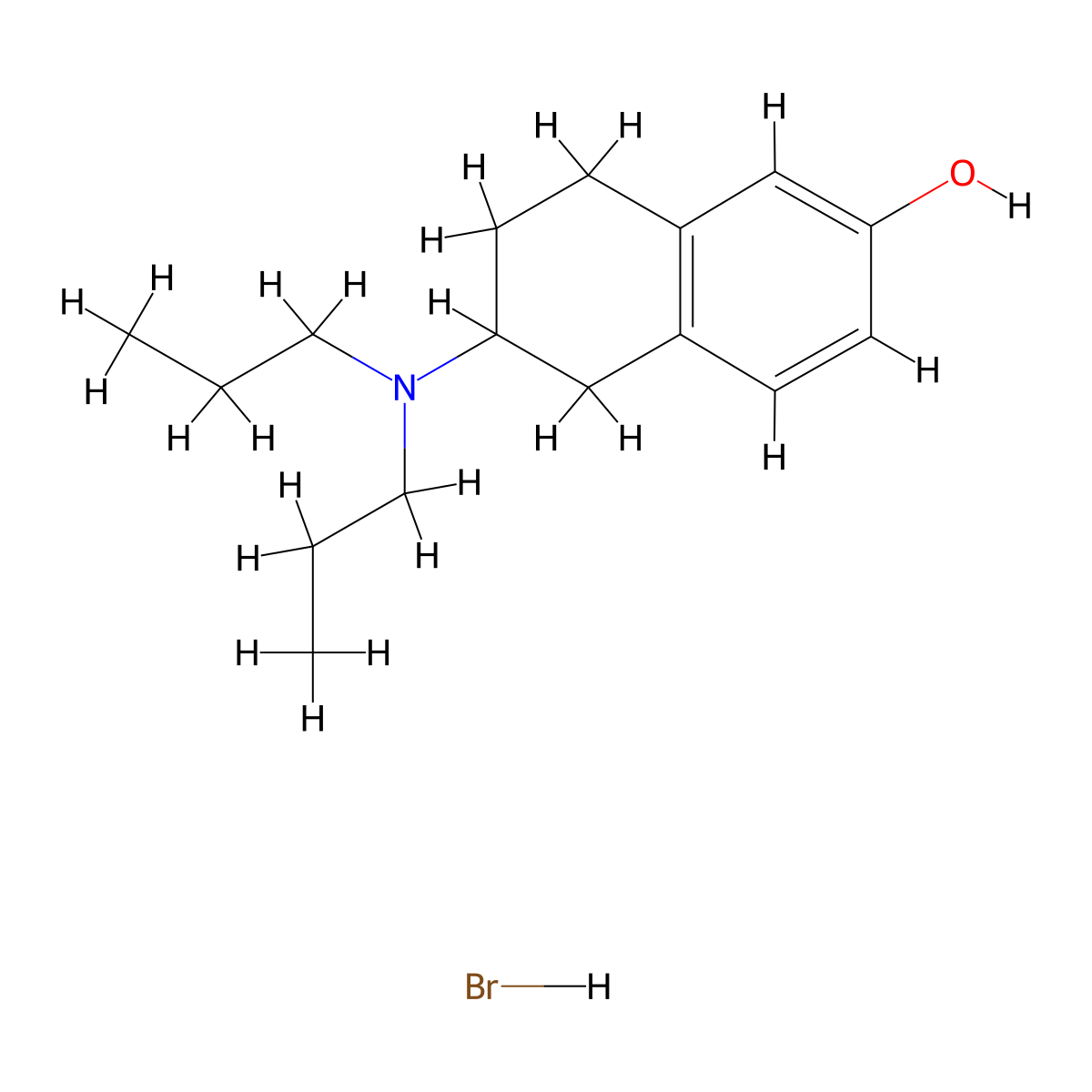 6-Hydroxy-DPAT hydrobromide molecular structure, CAS 76135-29-0
