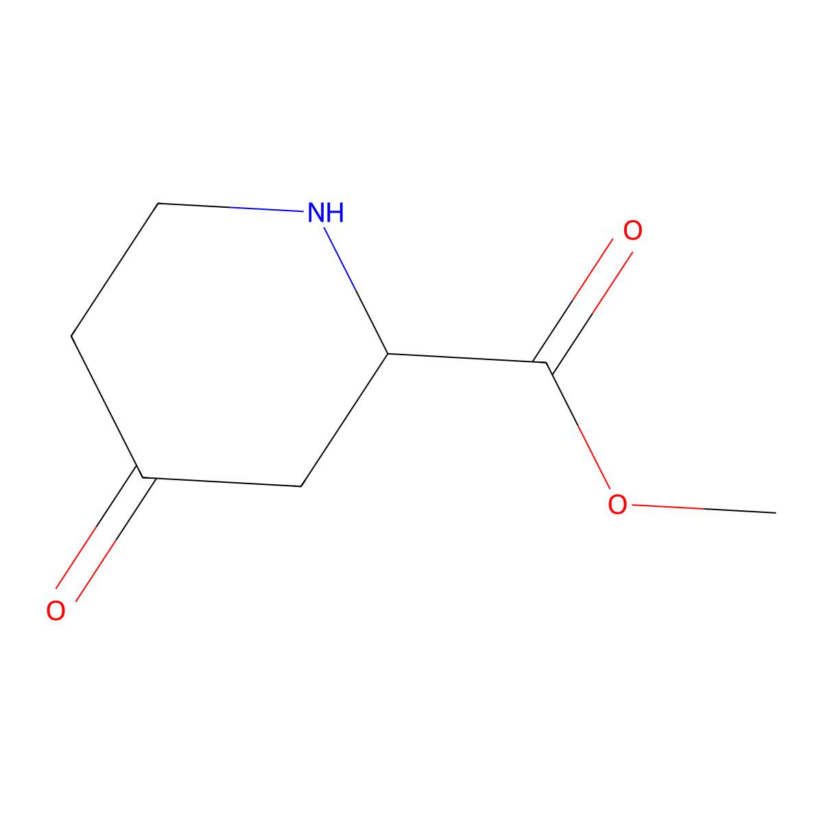 (S)-Methyl 4-oxopiperidine-2-carboxylate molecular structure, CAS 761360-22-9