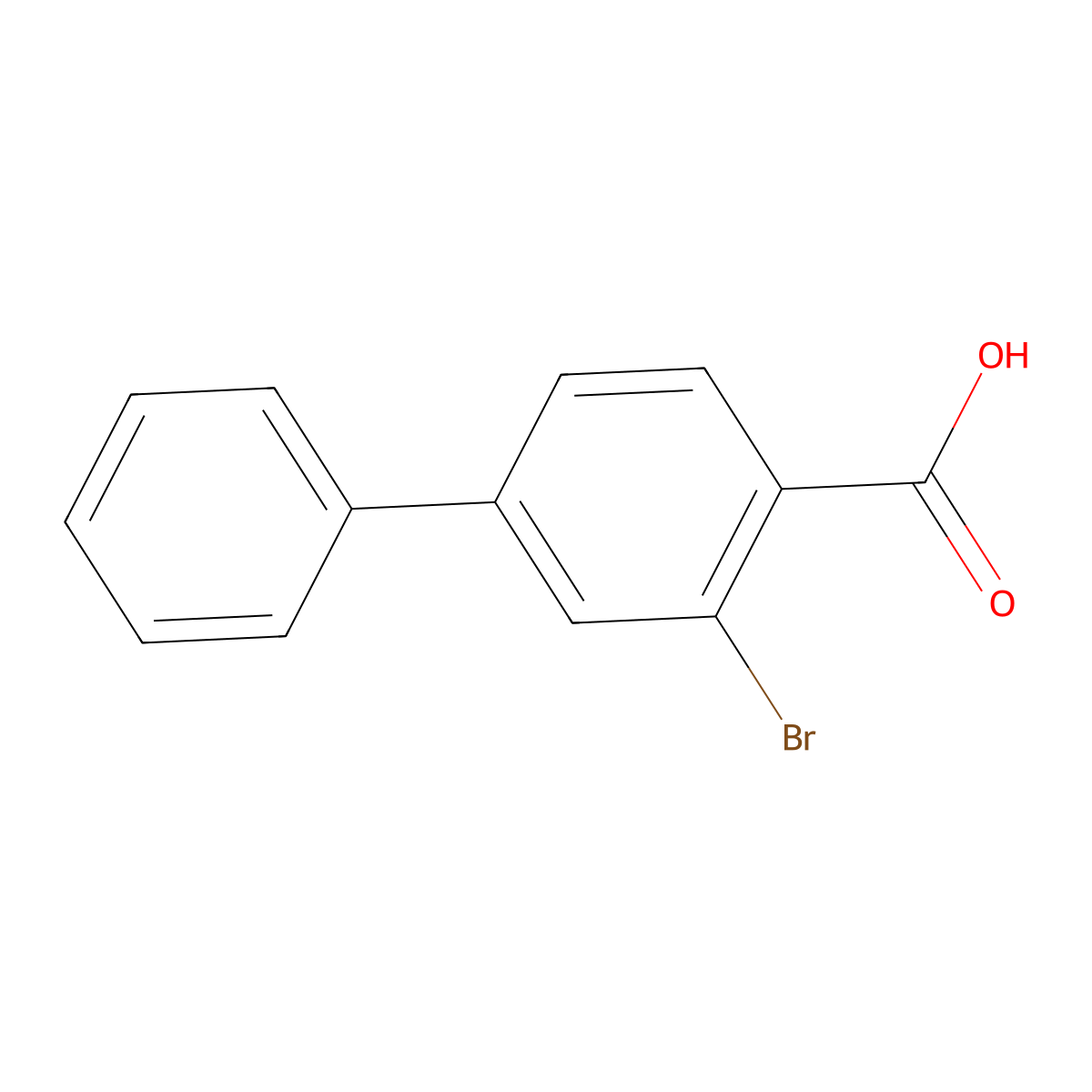 3-Bromo-[1,1'-biphenyl]-4-carboxylic acid molecular structure, CAS 761361-96-0