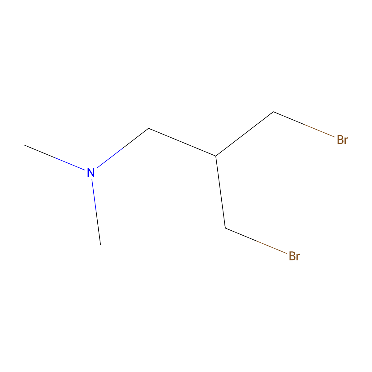 3-Bromo-2-(bromomethyl)-N,N-dimethylpropan-1-amine molecular structure, CAS 761365-13-3