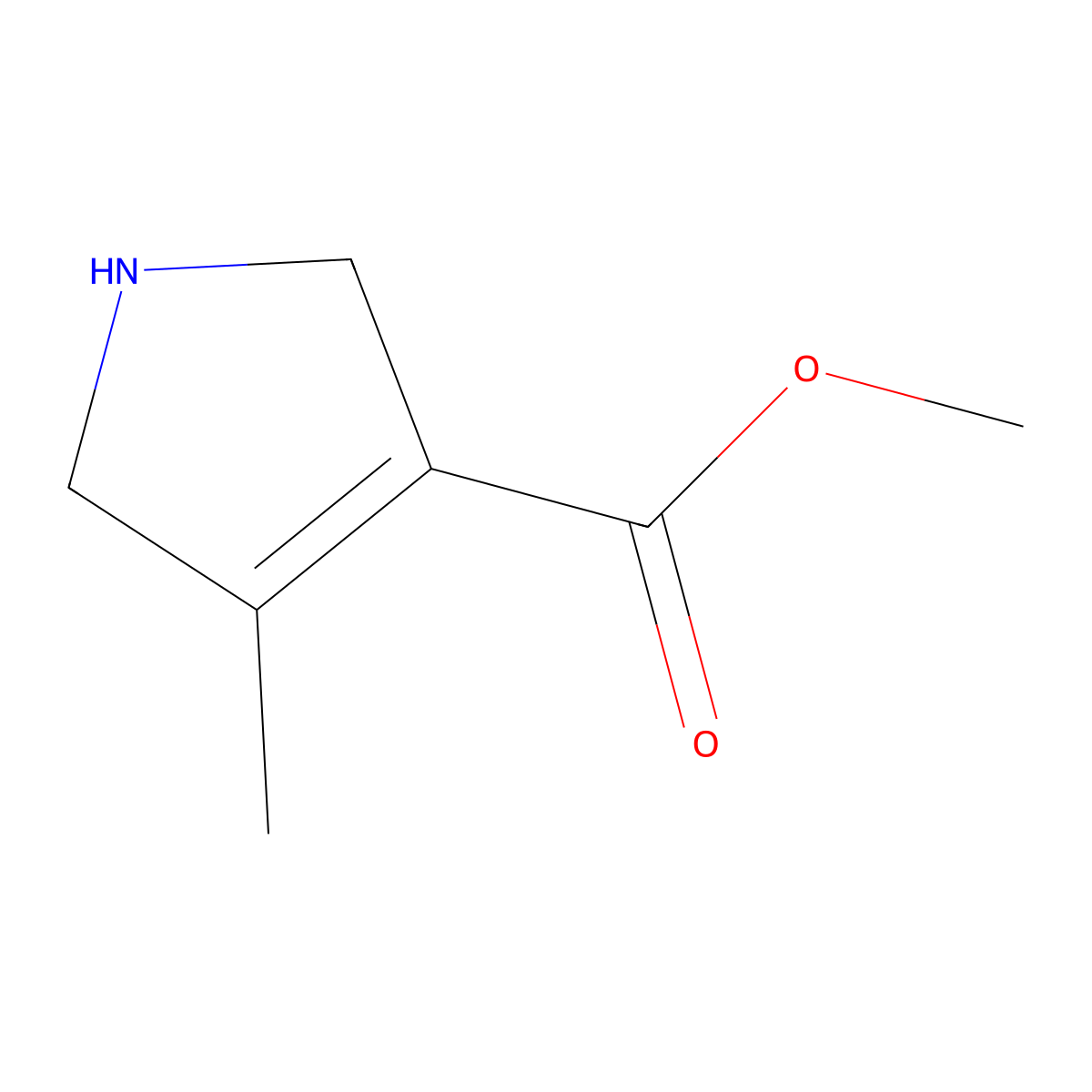 Methyl 4-methyl-2,5-dihydro-1H-pyrrole-3-carboxylate molecular structure, CAS 761369-95-3