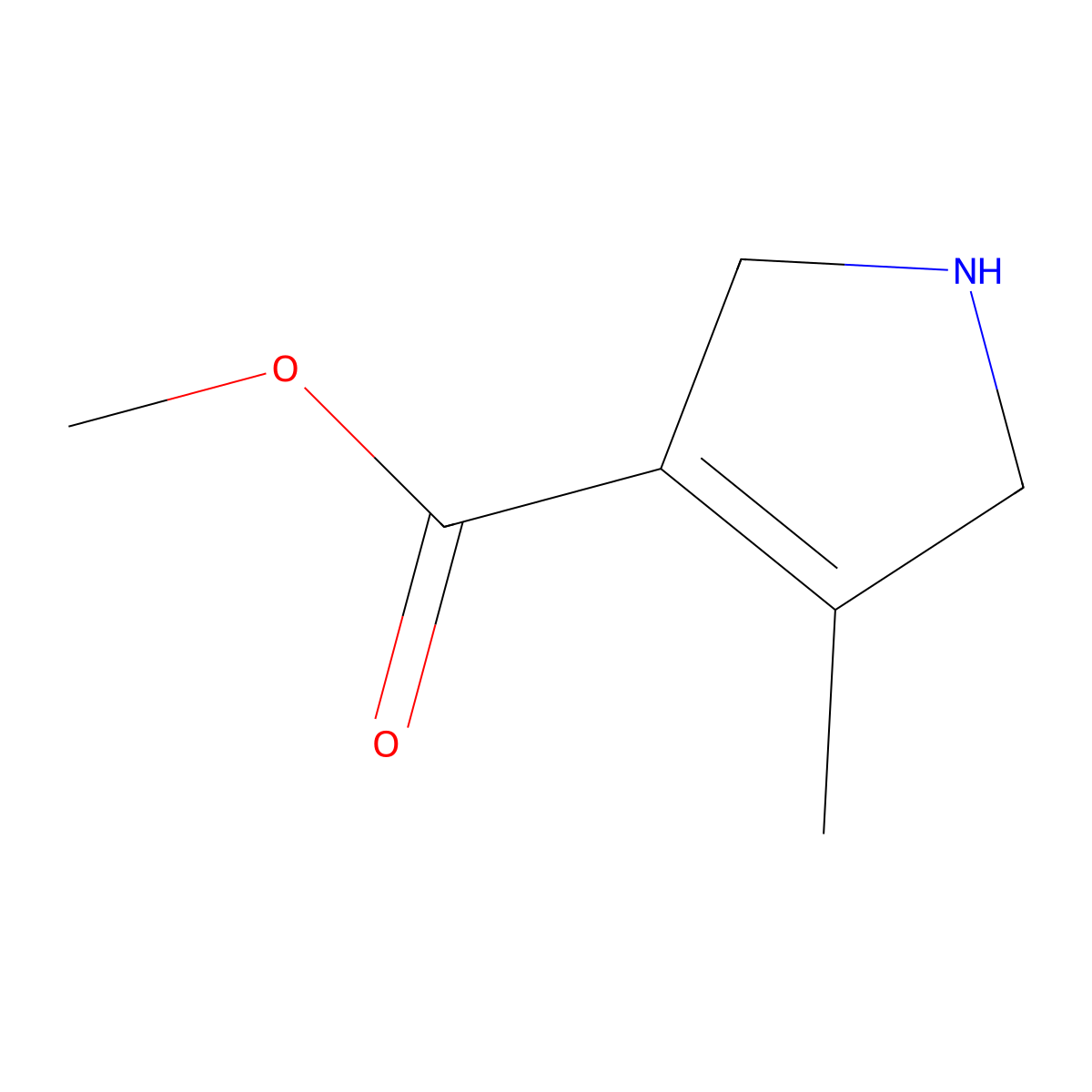 Methyl 4-methyl-2,5-dihydro-1H-pyrrole-3-carboxylate molecular structure, CAS 761369-95-3