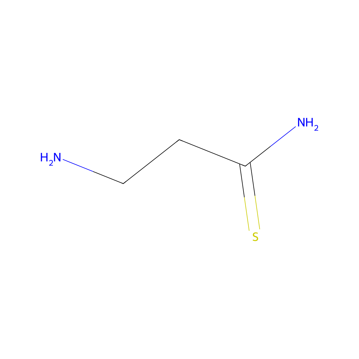 3-Aminopropanethioamide molecular structure, CAS 761378-15-8