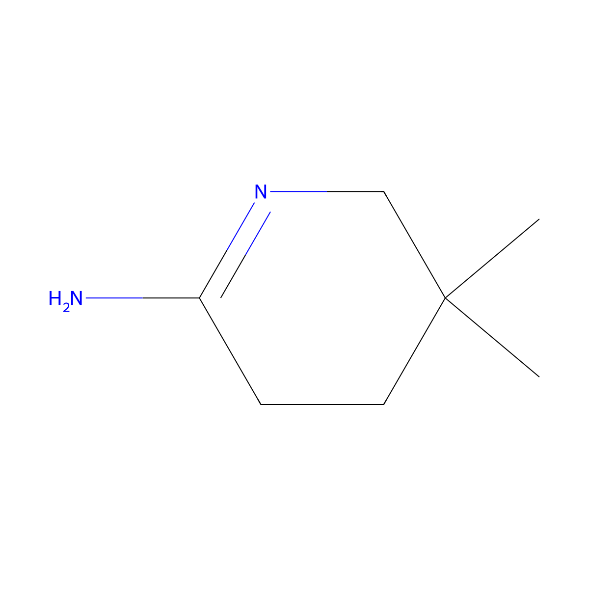 5,5-Dimethyl-3,4,5,6-tetrahydropyridin-2-amine molecular structure, CAS 761379-71-9