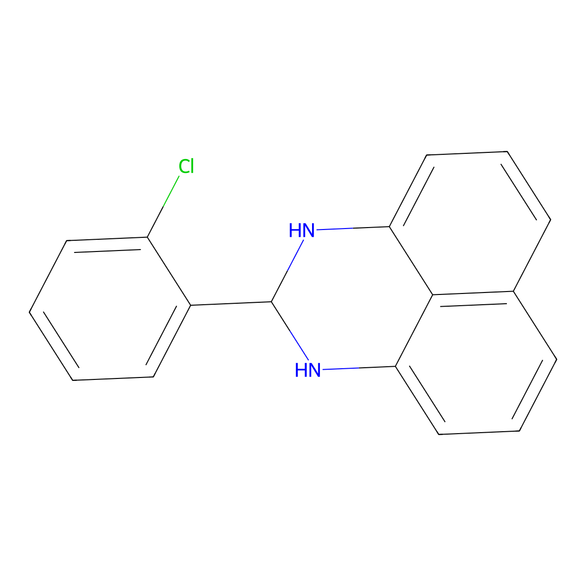 2-(2-chlorophenyl)-2,3-dihydro-1H-perimidine molecular structure, CAS 76139-79-2