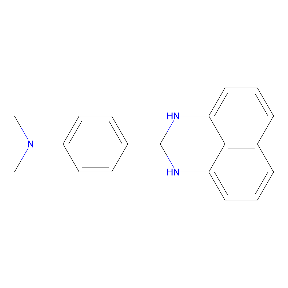 4-(2,3-dihydro-1H-perimidin-2-yl)-N,N-dimethylaniline molecular structure, CAS 76139-80-5