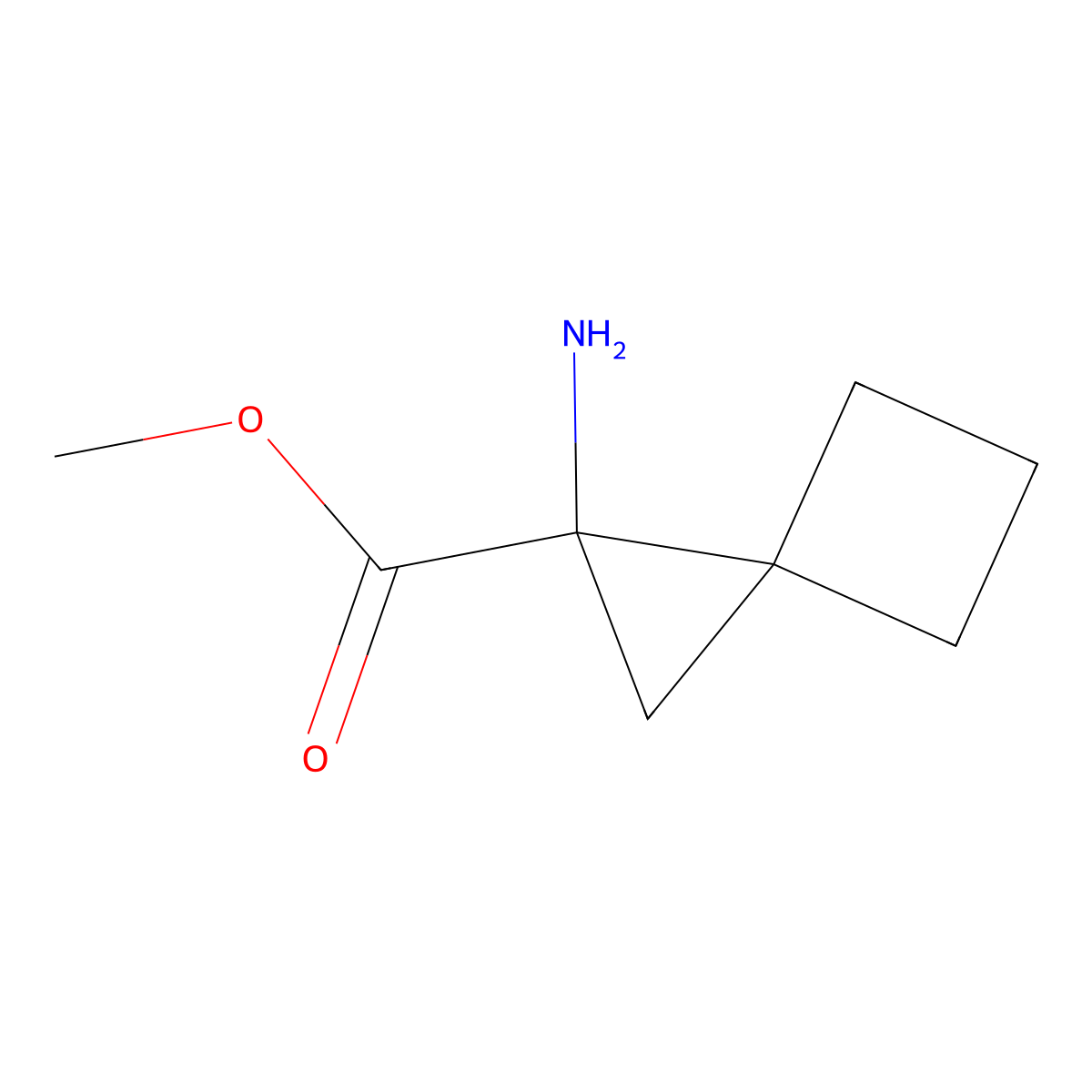 Methyl 1-aminospiro[2.3]hexane-1-carboxylate molecular structure, CAS 761394-75-6