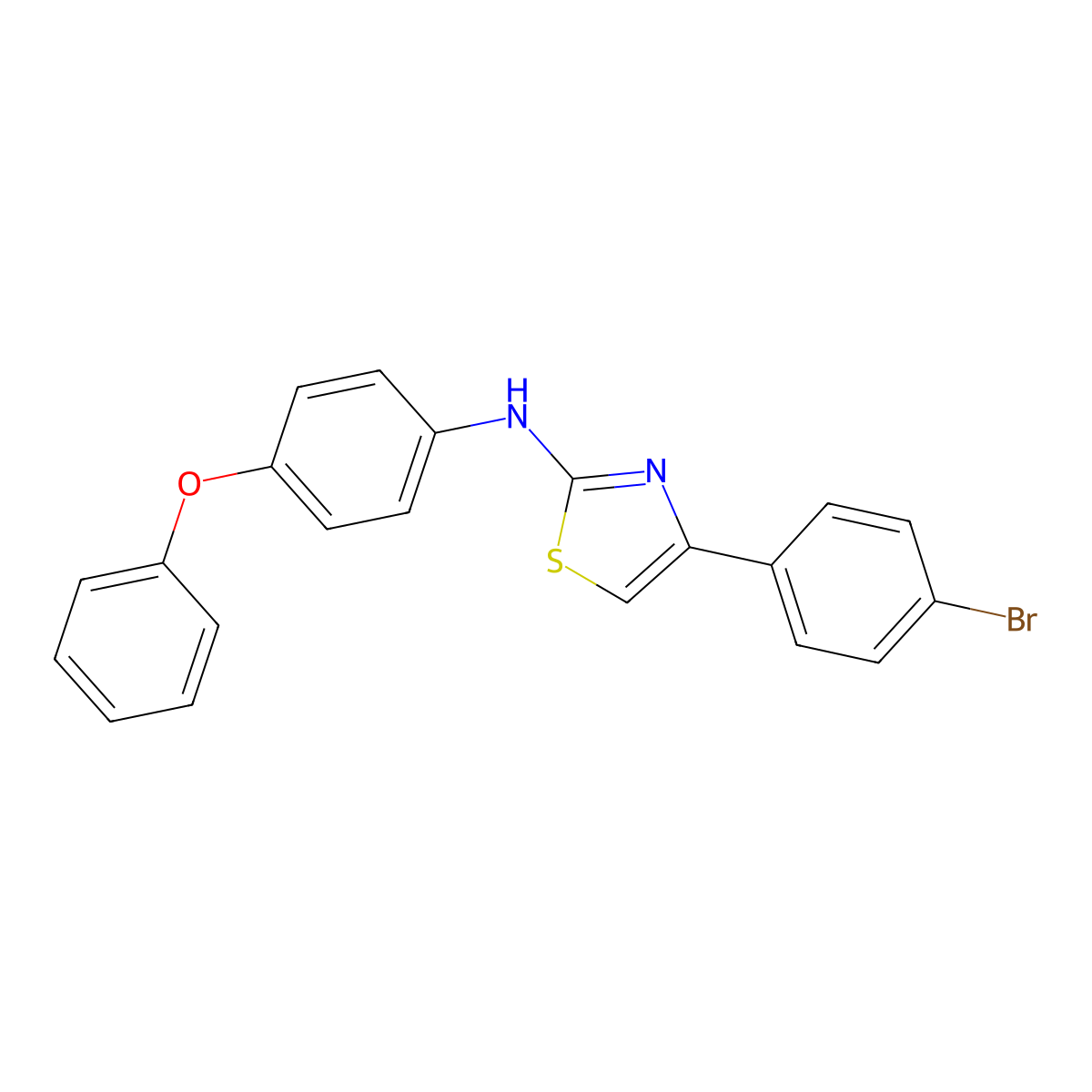 4-(4-bromophenyl)-N-(4-phenoxyphenyl)-1,3-thiazol-2-amine molecular structure, CAS 761395-31-7