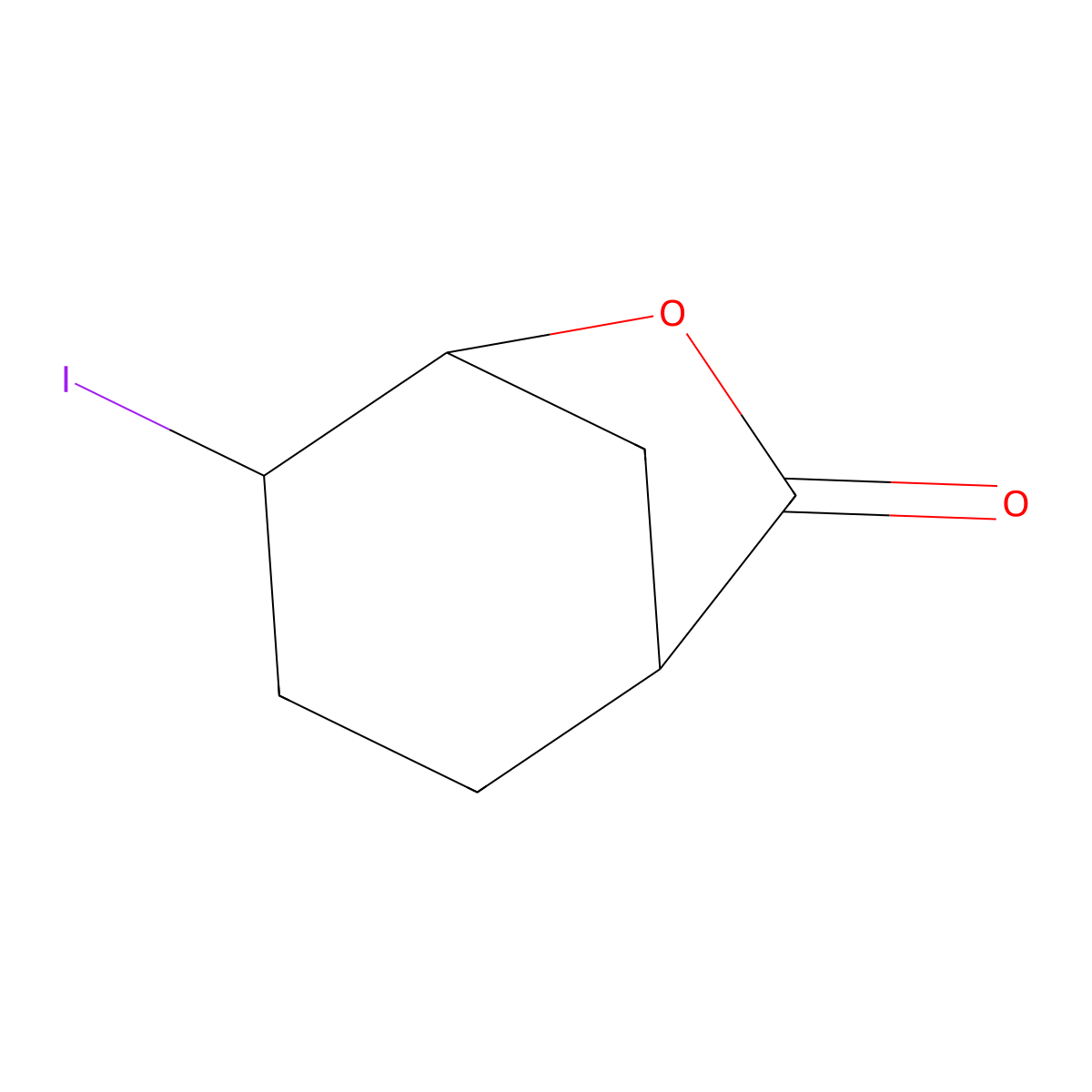4-Iodo-6-oxabicyclo[3.2.1]octan-7-one molecular structure, CAS 76140-13-1