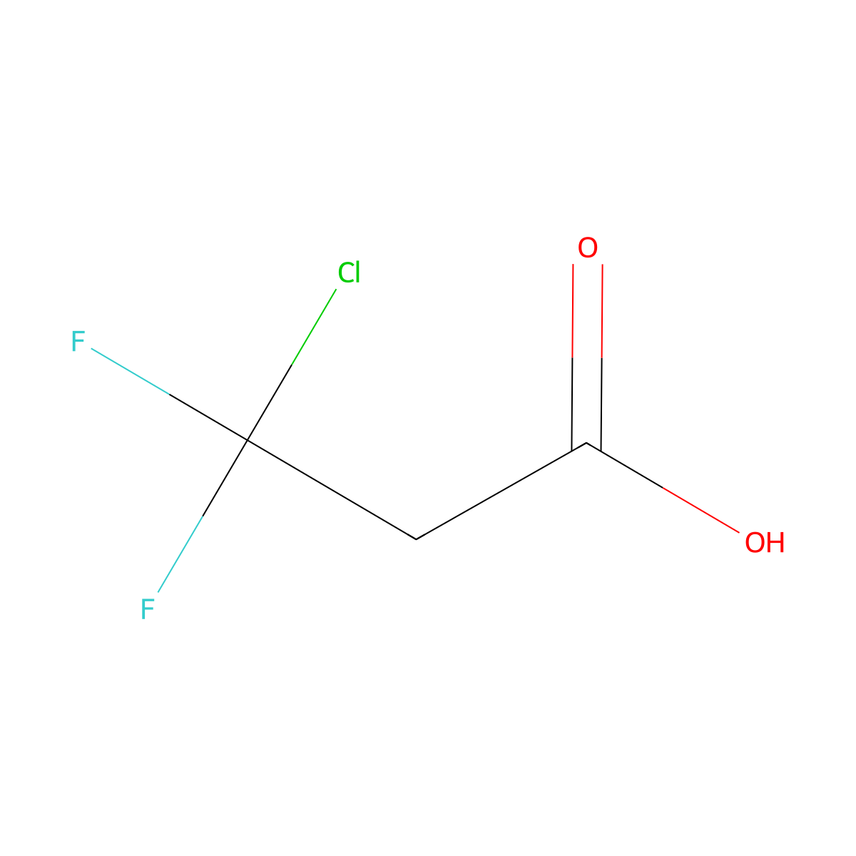 3-Chloro-3,3-difluoropropanoic acid molecular structure, CAS 76140-45-9