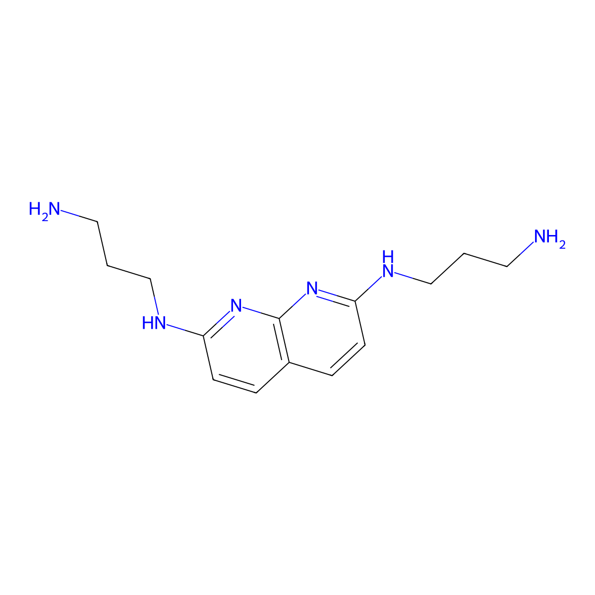 2,7-Bis[(3-aminopropyl)amino]-1,8-naphthyridine molecular structure, CAS 761401-89-2