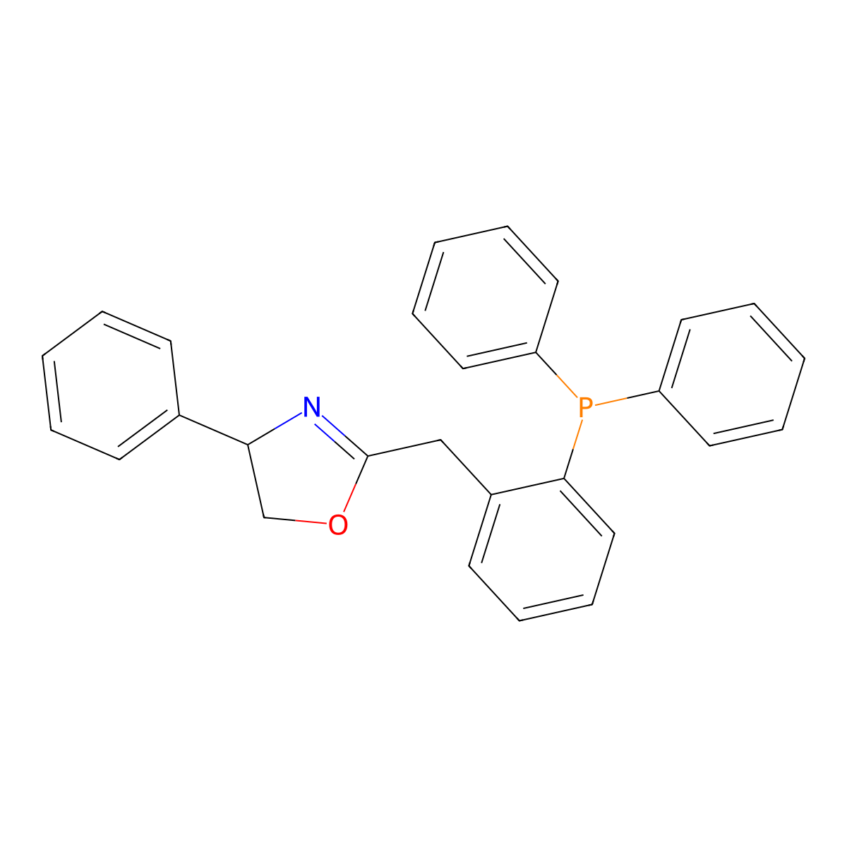 (S)-2-(2-(Diphenylphosphino)benzyl)-4-phenyl-4,5-dihydrooxazole molecular structure, CAS 761402-27-1