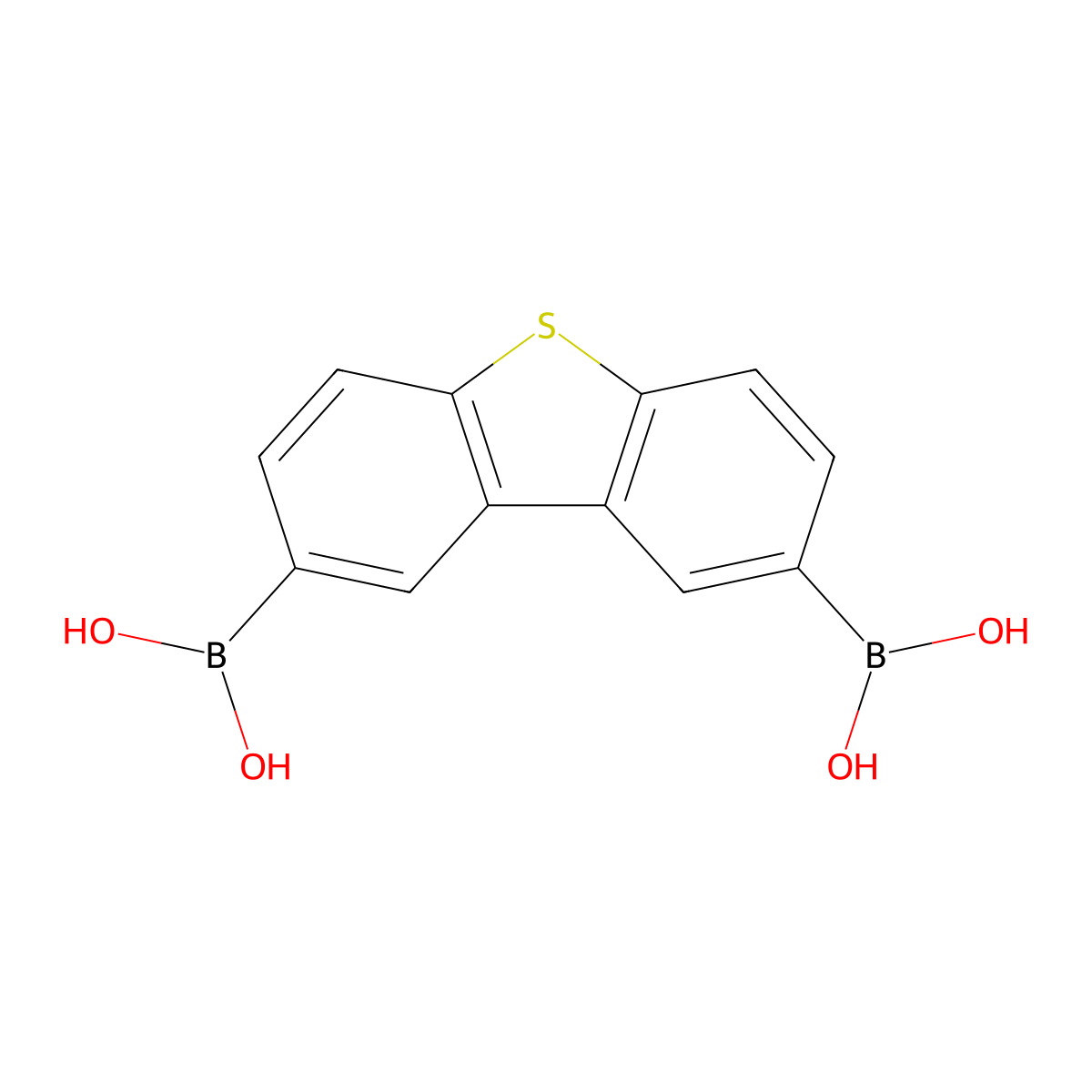 (8-boronodibenzothiophen-2-yl)boronic Acid molecular structure, CAS 761405-37-2