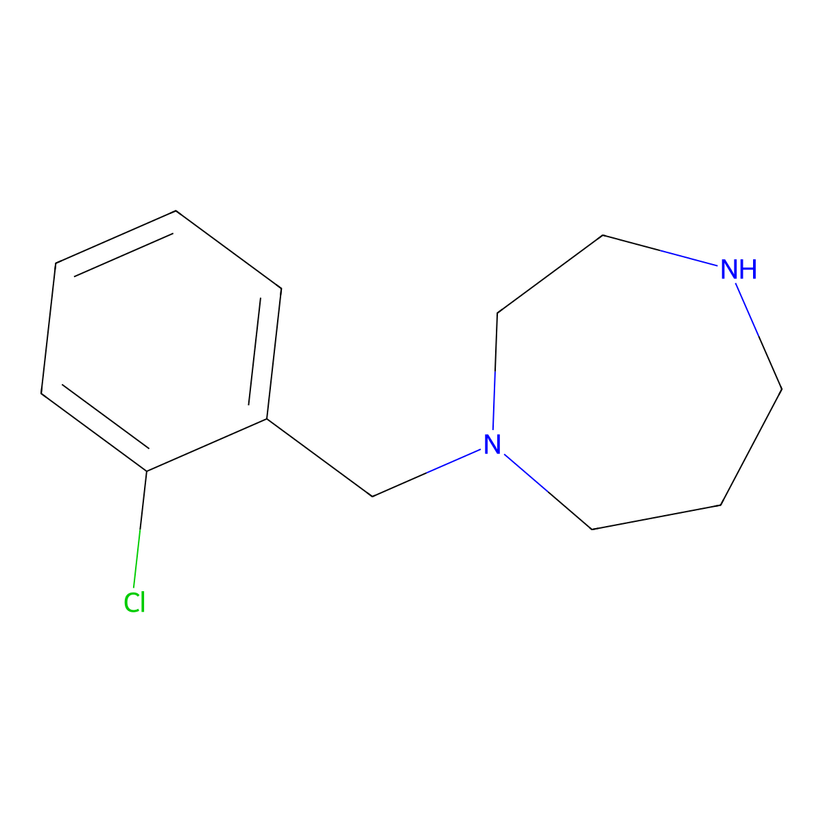 1-(2-Chlorobenzyl)-1,4-diazepane molecular structure, CAS 76141-88-3