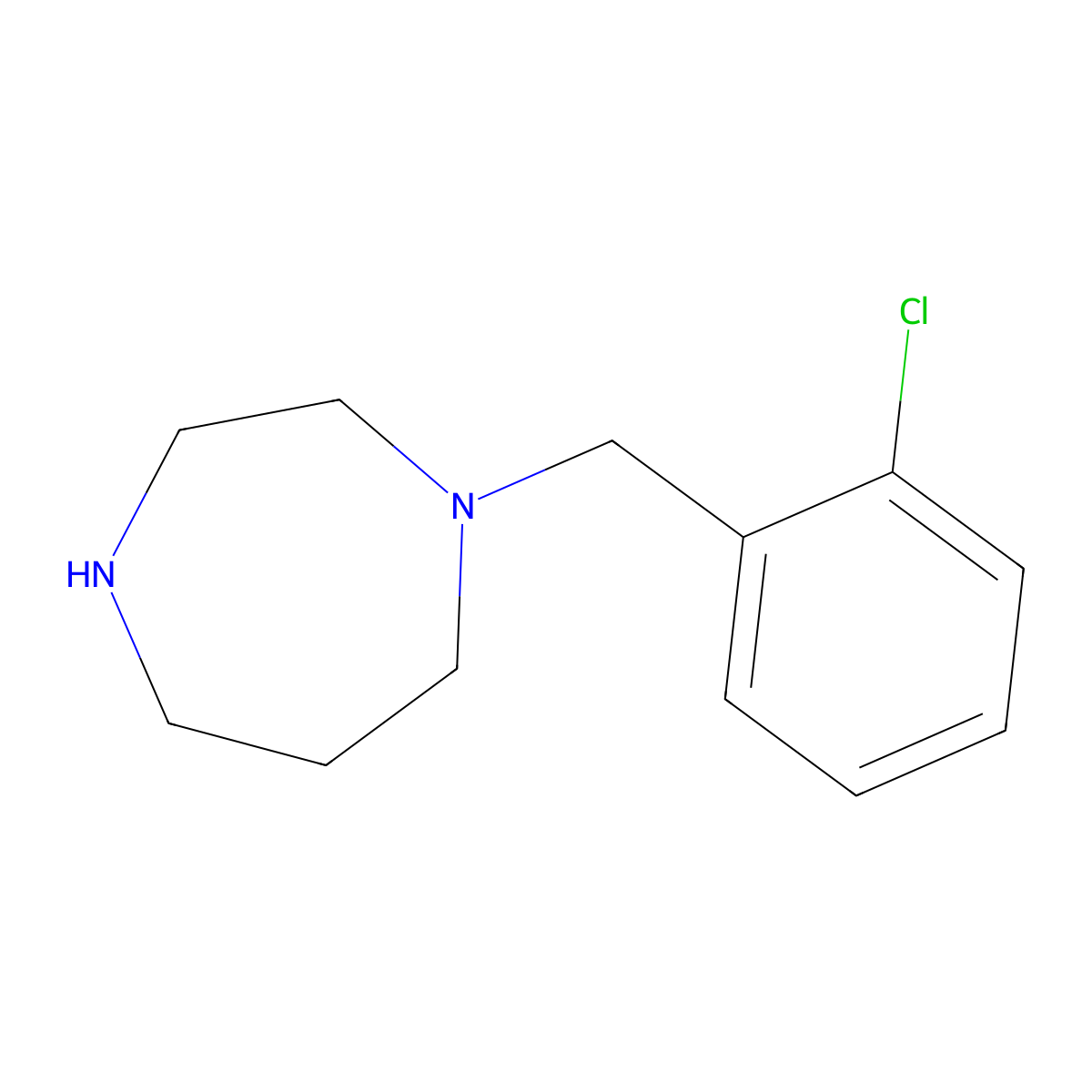 1-(2-Chlorobenzyl)-1,4-diazepane molecular structure, CAS 76141-88-3