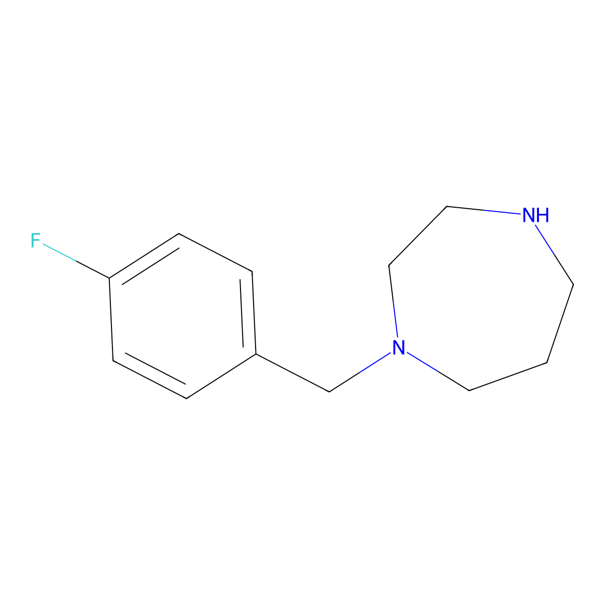 1-(4-Fluorobenzyl)-1,4-diazepane molecular structure, CAS 76141-89-4