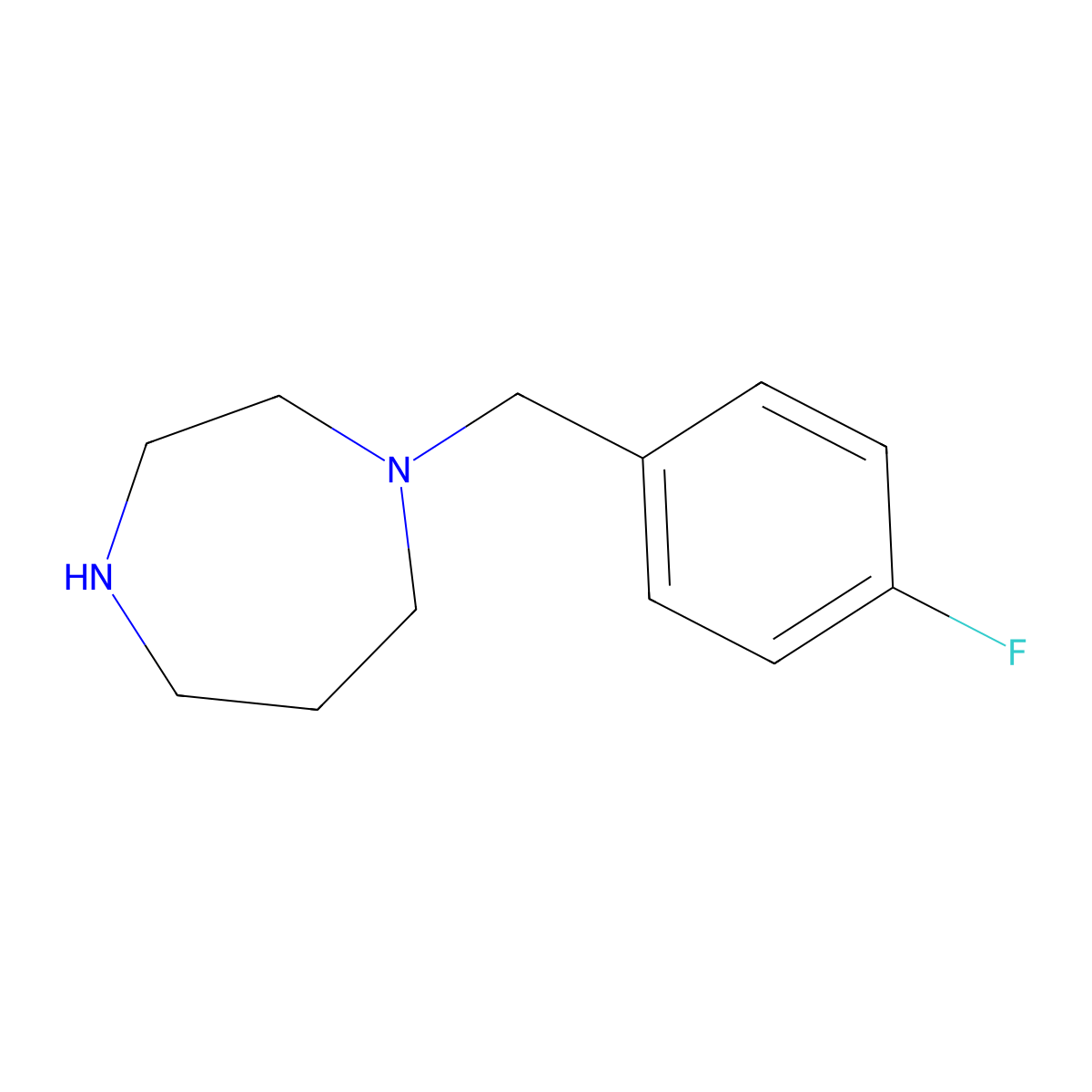 1-(4-Fluorobenzyl)-1,4-diazepane molecular structure, CAS 76141-89-4