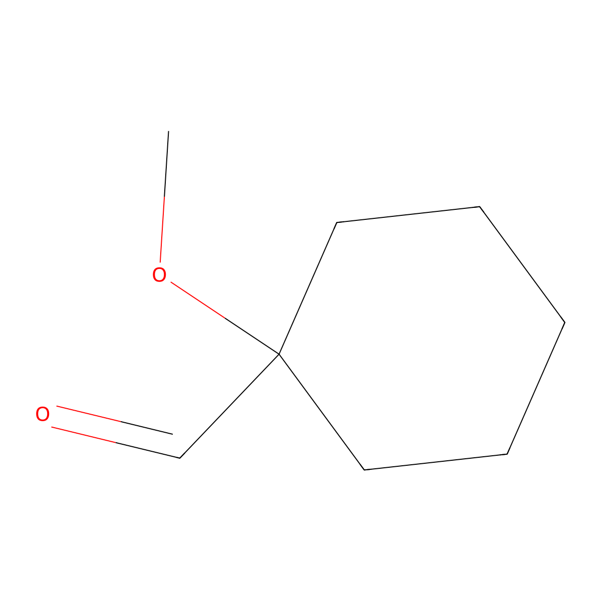 1-Methoxycyclohexane-1-carbaldehyde molecular structure, CAS 761411-22-7