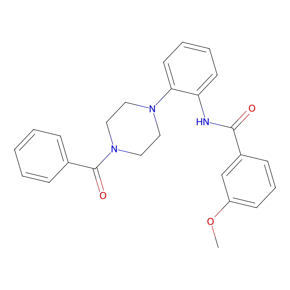 N-[2-(4-benzoylpiperazin-1-yl)phenyl]-3-methoxybenzamide molecular structure, CAS 761418-16-0