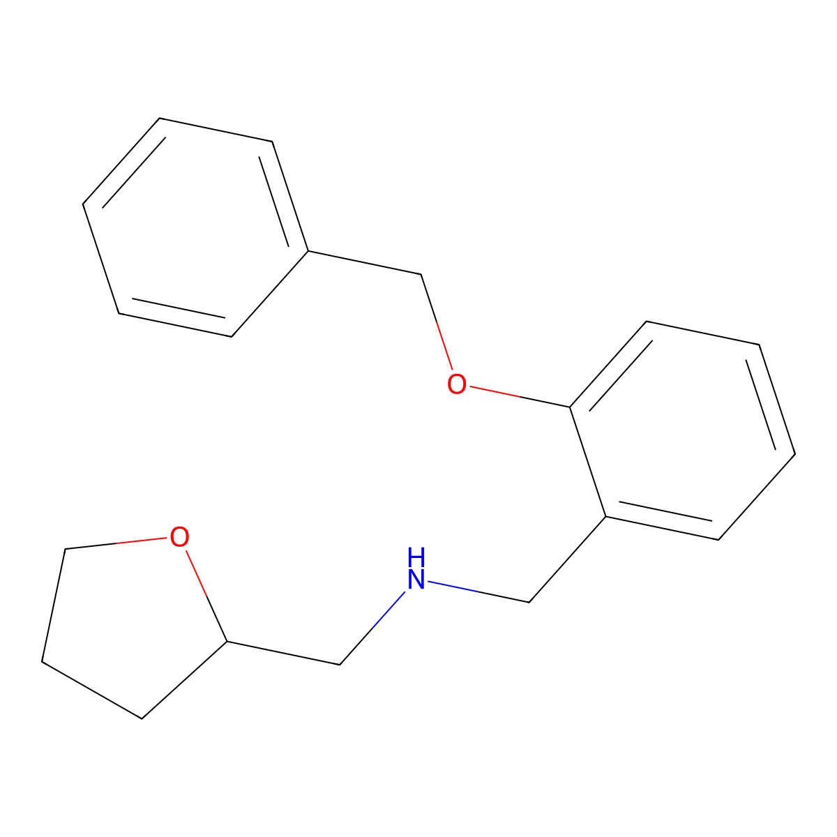 1-(oxolan-2-yl)-N-[(2-phenylmethoxyphenyl)methyl]methanamine molecular structure, CAS 761418-45-5