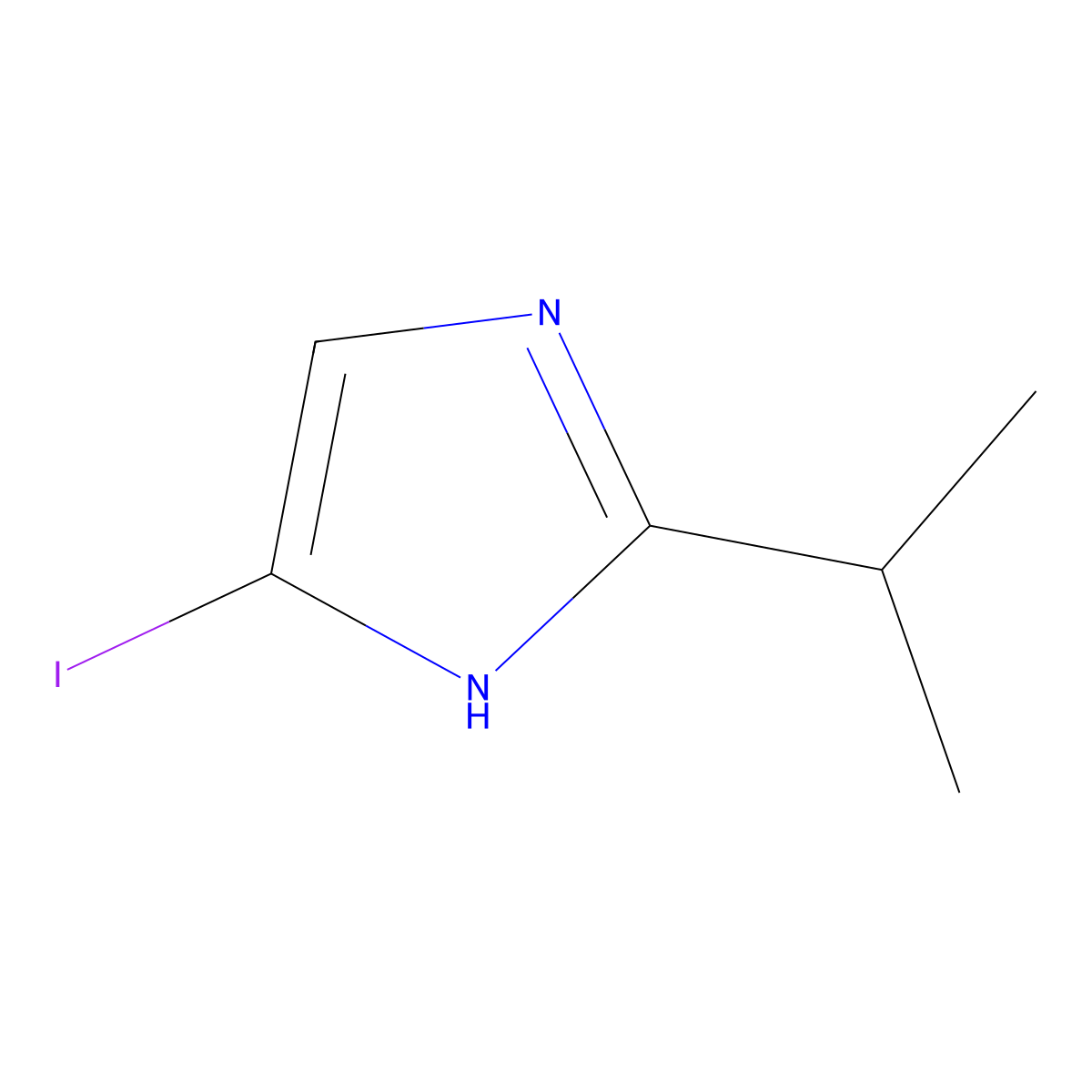 5-iodo-2-isopropyl-1H-imidazole molecular structure, CAS 761426-55-5