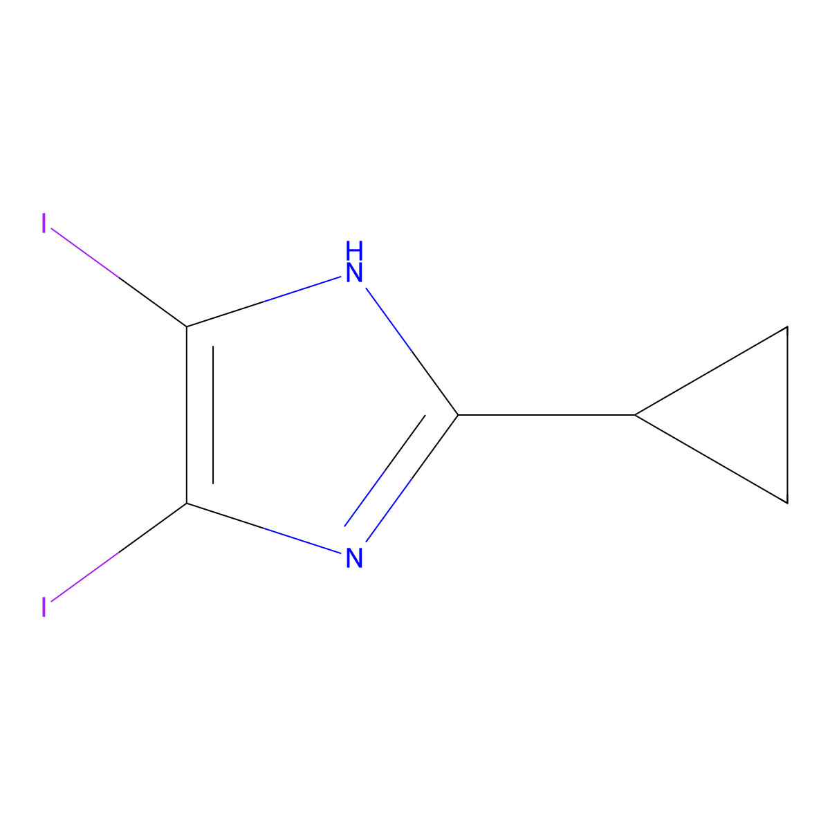 2-Cyclopropyl-4,5-diiodo-1h-imidazole molecular structure, CAS 761426-64-6