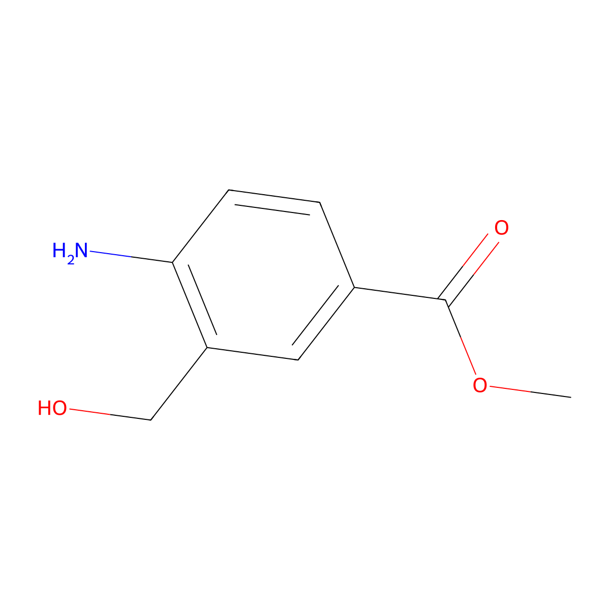 Methyl 4-amino-3-(hydroxymethyl)benzoate molecular structure, CAS 76143-02-7