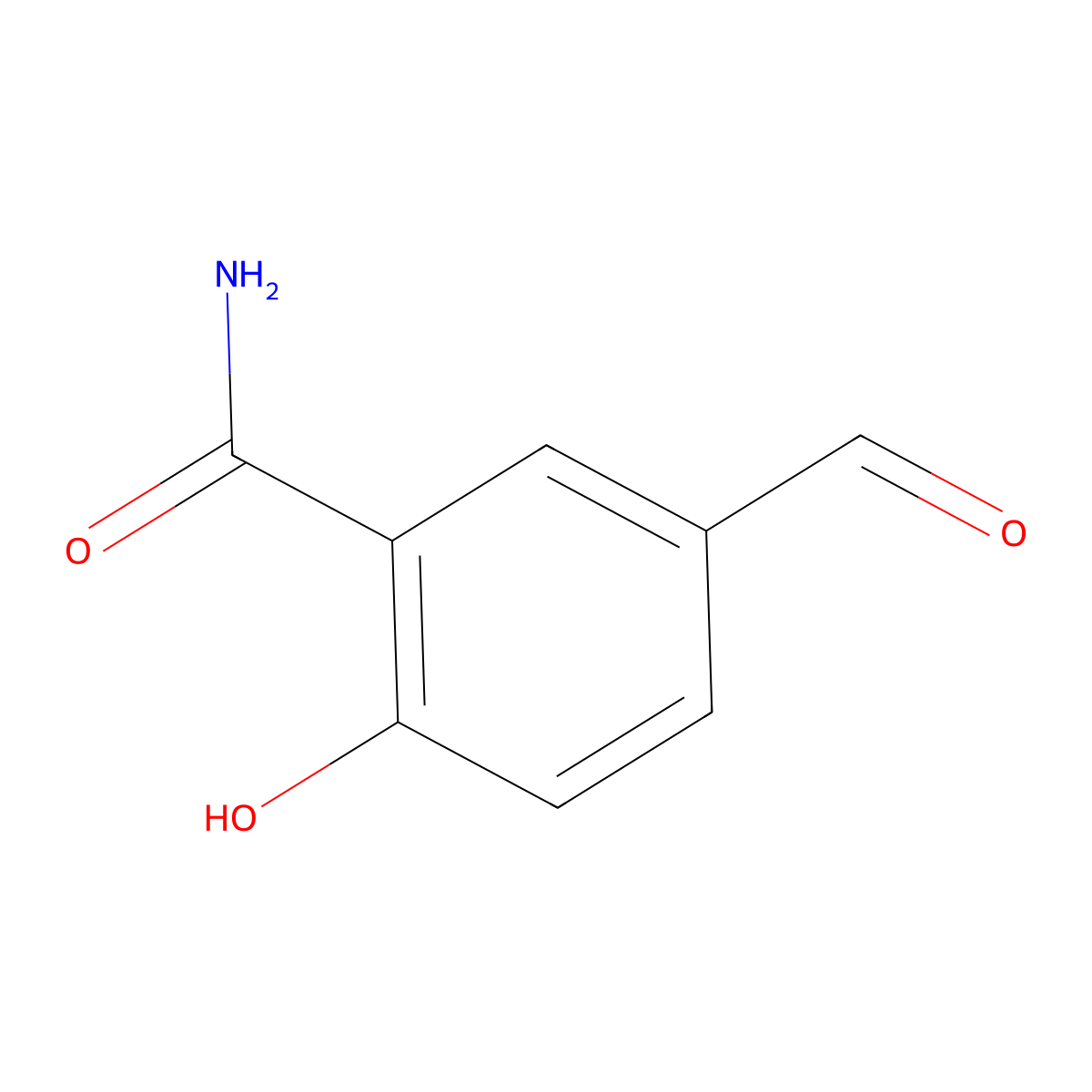 5-Formyl-2-hydroxybenzamide molecular structure, CAS 76143-20-9