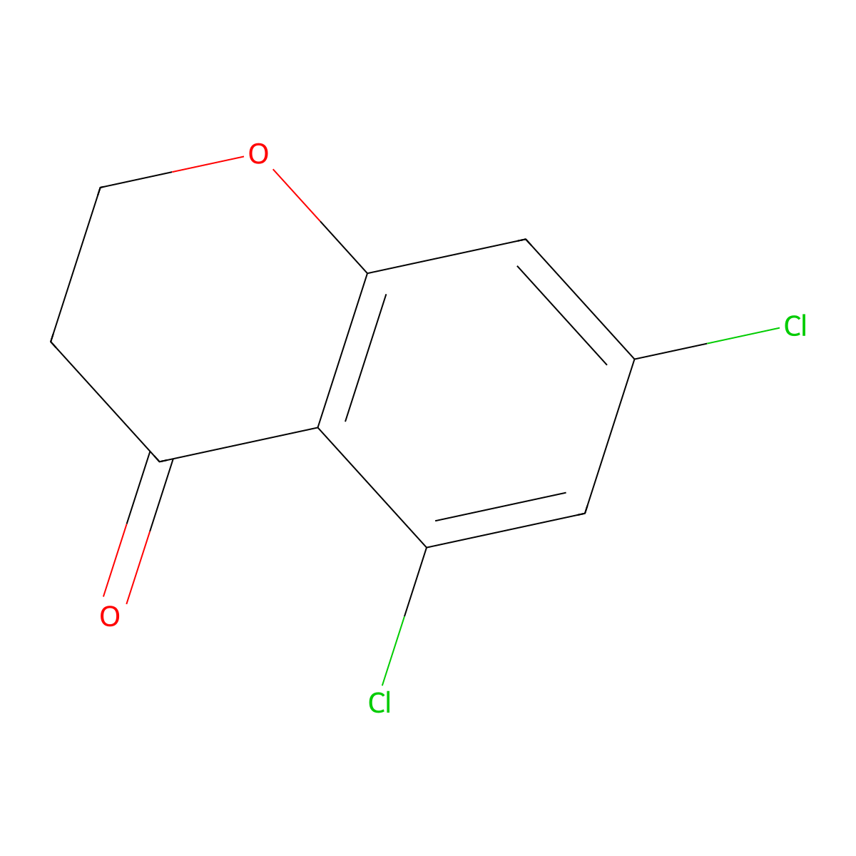 5,7-dichloro-3,4-dihydro-2H-1-benzopyran-4-one molecular structure, CAS 76143-71-0