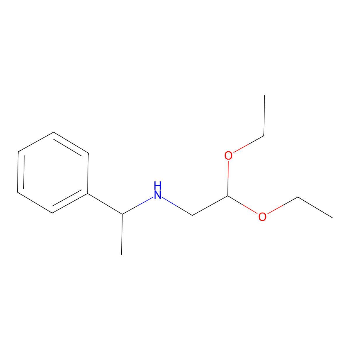 (2,2-Diethoxyethyl)(1-phenylethyl)amine molecular structure, CAS 76143-77-6