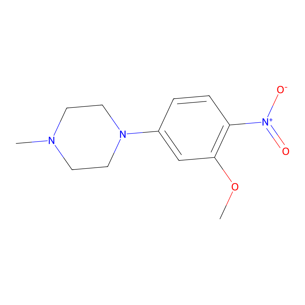 1-(3-Methoxy-4-nitrophenyl)-4-methylpiperazine molecular structure, CAS 761440-26-0