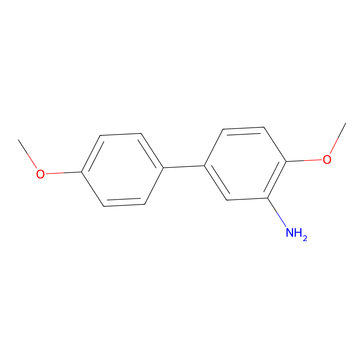 2-Methoxy-5-(4-methoxyphenyl)aniline molecular structure, CAS 761440-82-8