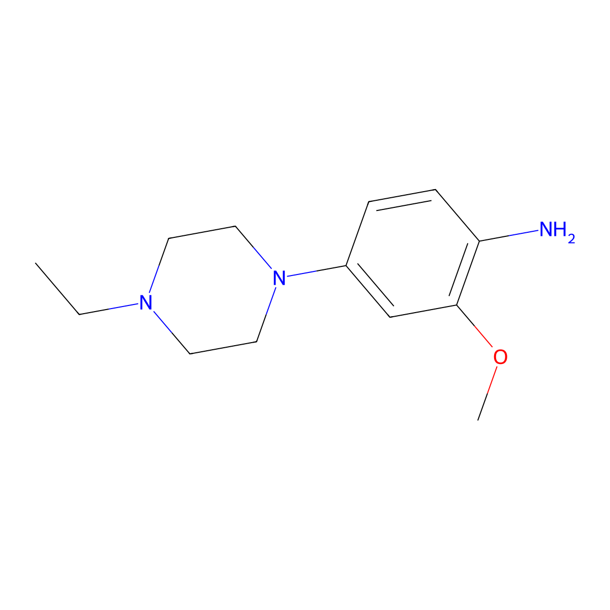 4-(4-Ethylpiperazin-1-yl)-2-methoxyaniline molecular structure, CAS 761440-90-8
